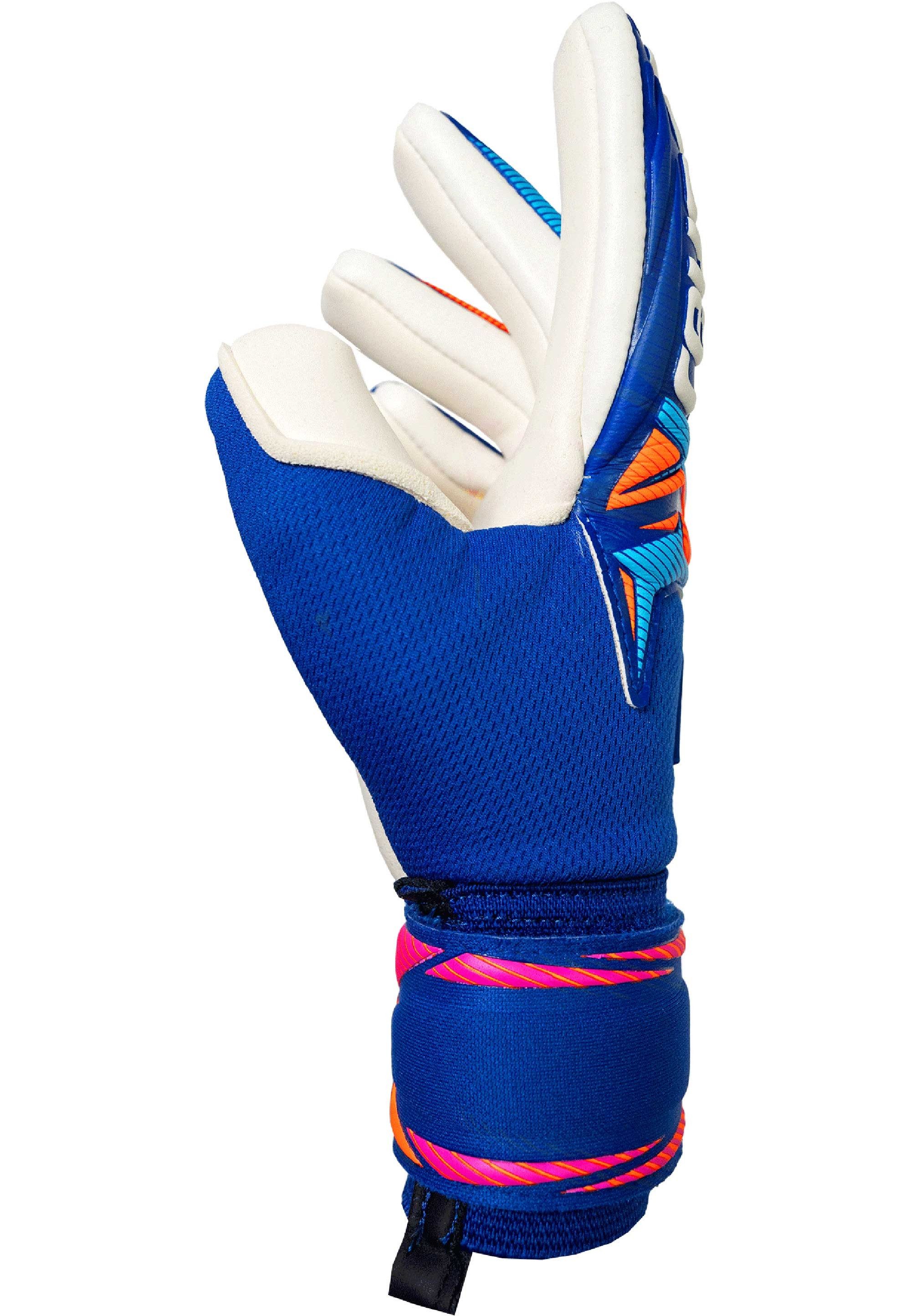 Reusch Torwarthandschuhe Attrakt Gold X NC Junior Profi mit atmungsaktiven Mesh-Einsätzen