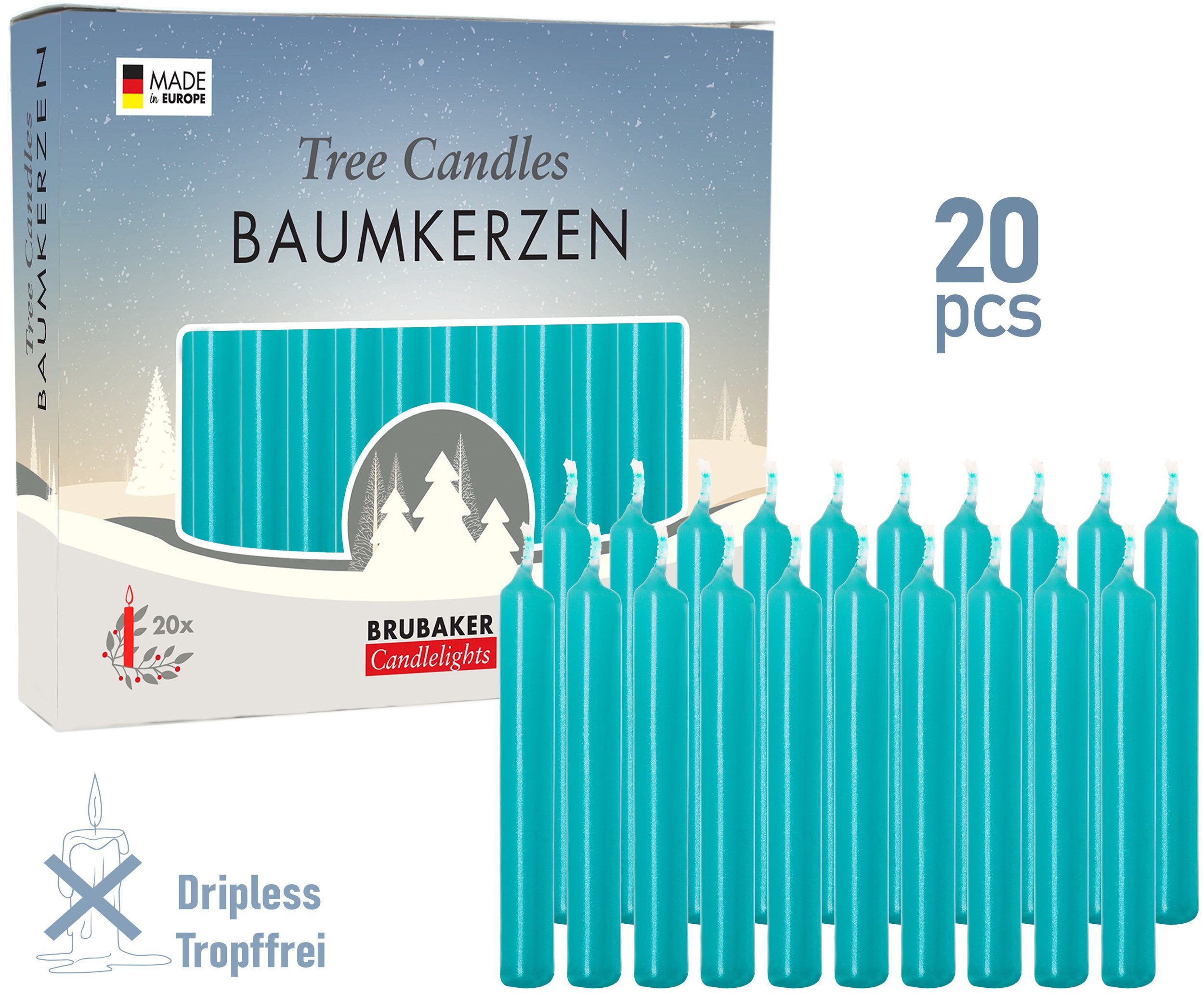 BRUBAKER Tafelkerze Baumkerzen aus Wachs (1 günstig online kaufen