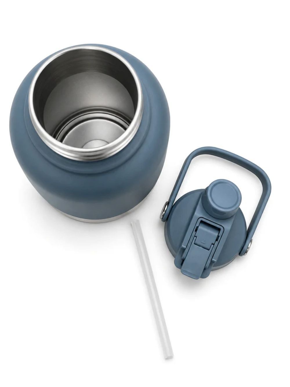 Schweng Isolierflasche 3-in-1 Isolier-Trinkflasche für Mensch & Hund – ca. 950 ml Grau