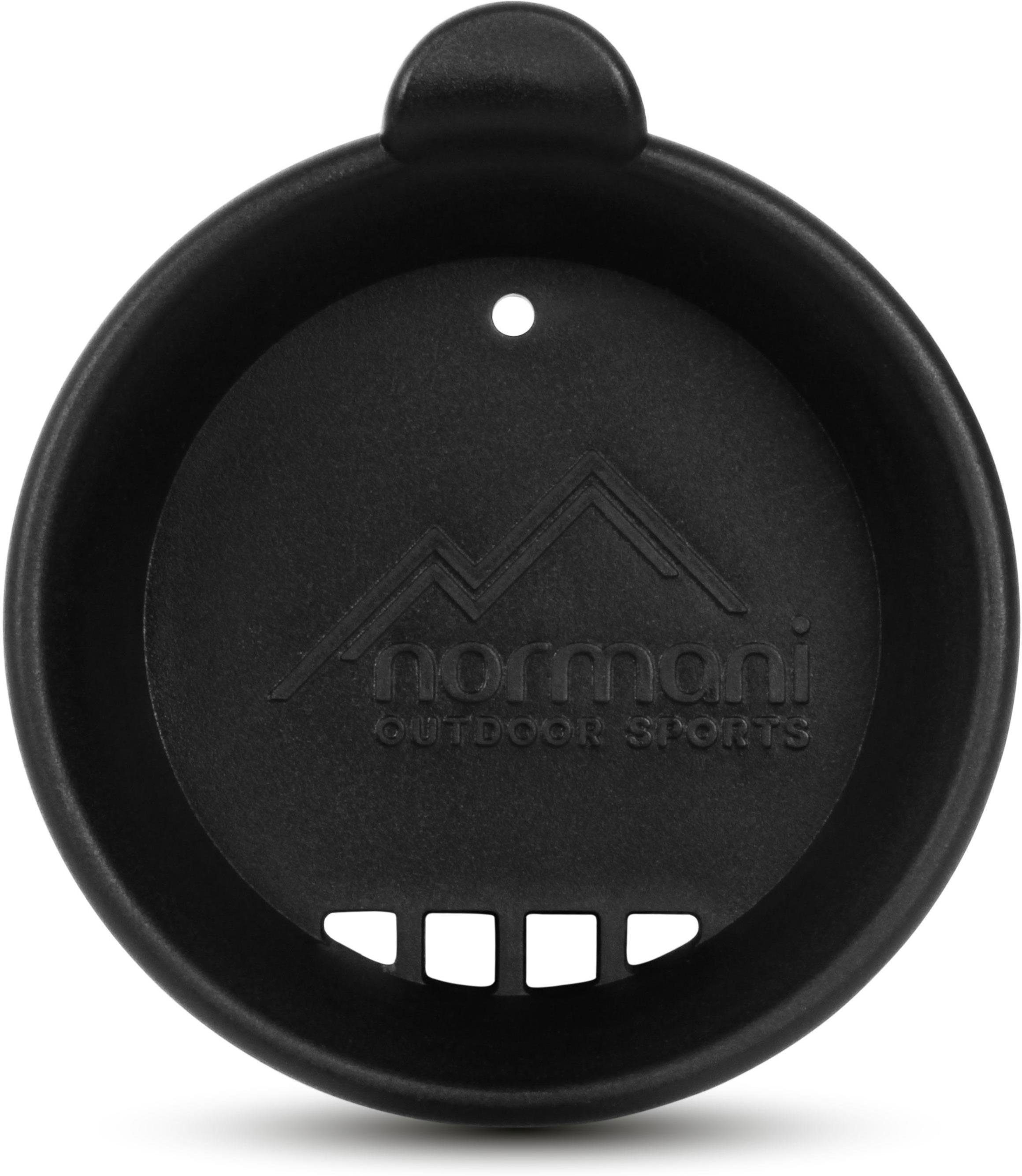 normani Becher Doppelwandiger Thermobecher mit Trinkdeckel, Edelstahl, Outdoor Tasse Edelstahlbecher Thermotasse – Bild 5 von 5