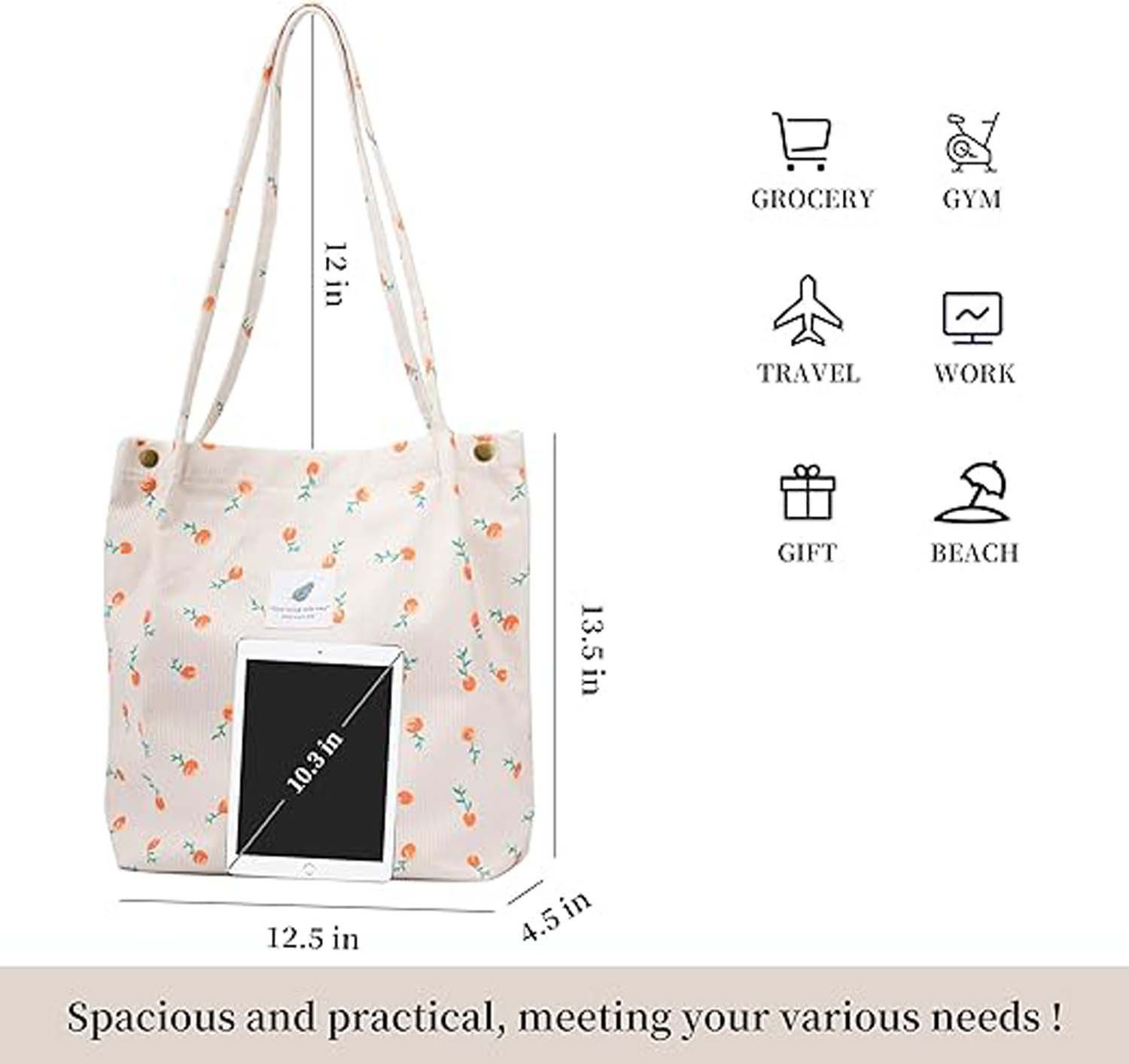 Coonoor Schultertasche Damen Grosse Kapazität Canvas günstig online kaufen