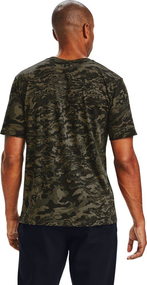 Under Armour® T-Shirt UA Kurzarm-Oberteil mit Allover-Logo Baroque Green 310 | T-Shirts