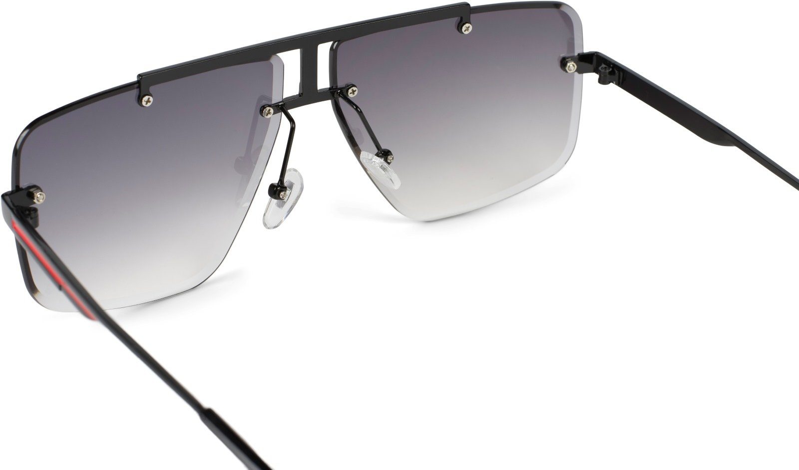 / (1-St) Glas Grau styleBREAKER Getönt Schwarz Gestell Sonnenbrille Verlauf