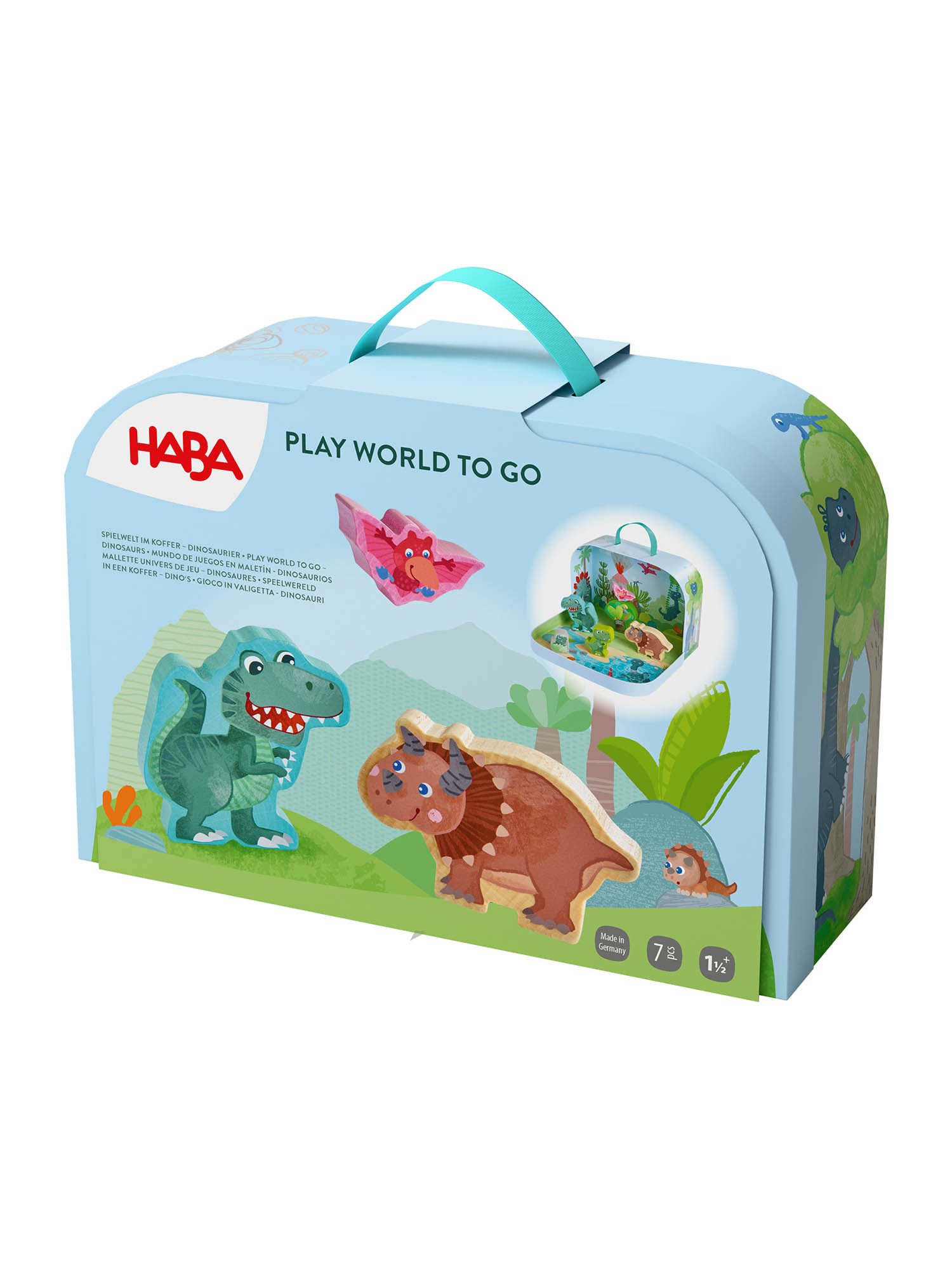 Haba Spiel Spielwelt im Koffer - Dinosaurier, Gesellschaftsspiel, Brettspiel, Familienspiel