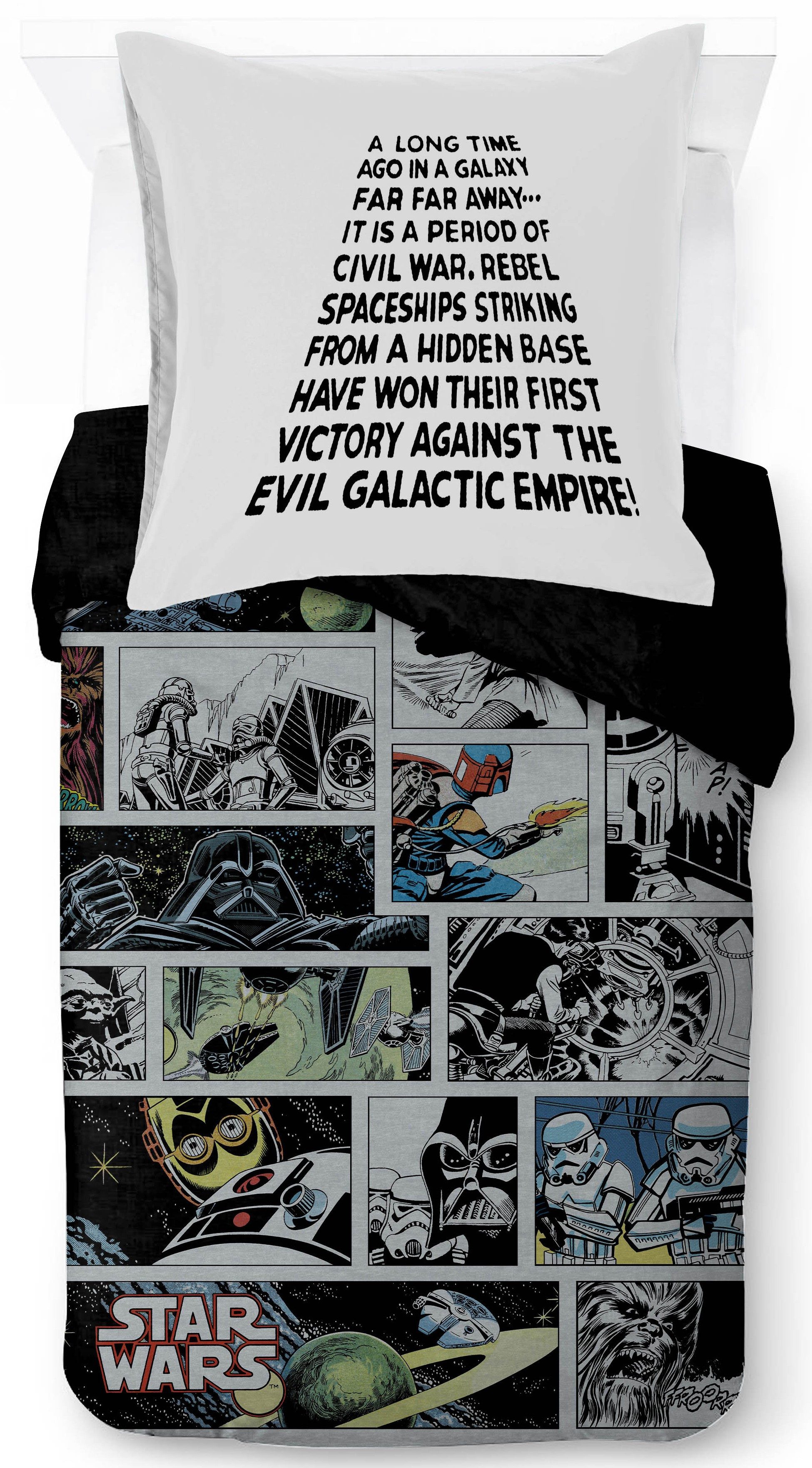 Star Wars Kinderbettwäsche Star Wars Classic Comic, Linon, 2 teilig, 100% Baumwolle