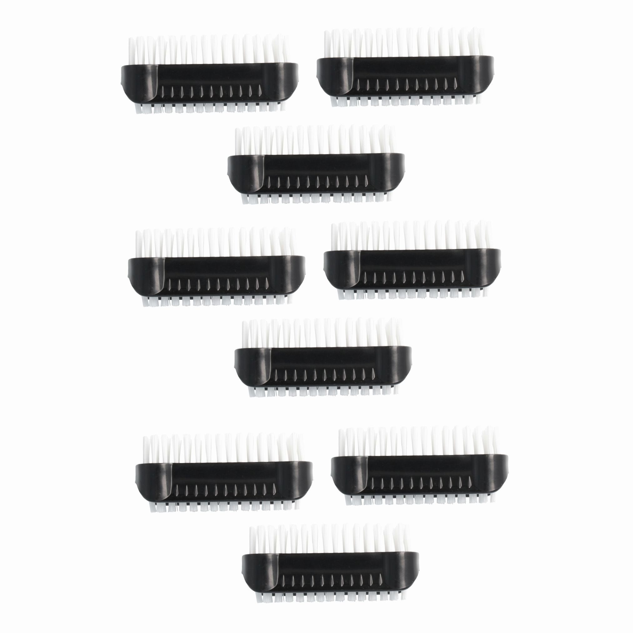 PARSA Beauty Nagelbürste Nagelbürsten Set, 9 Stück Bundle, doppelseitig, schwarz