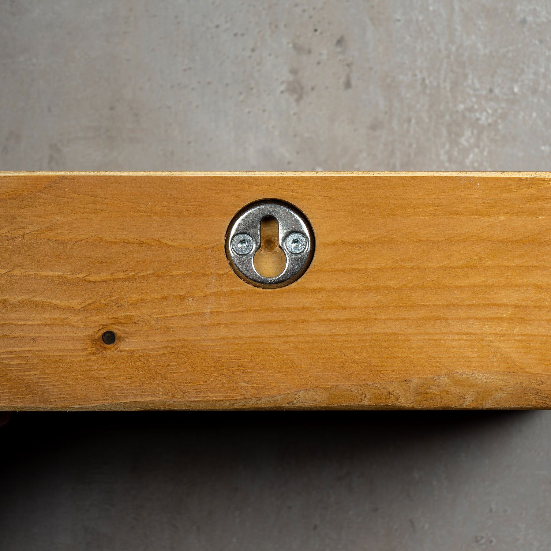 Levandeo® Wandregal, levandeo Schlüsselbrett Holz Massiv Teak 35x10cm lackiert