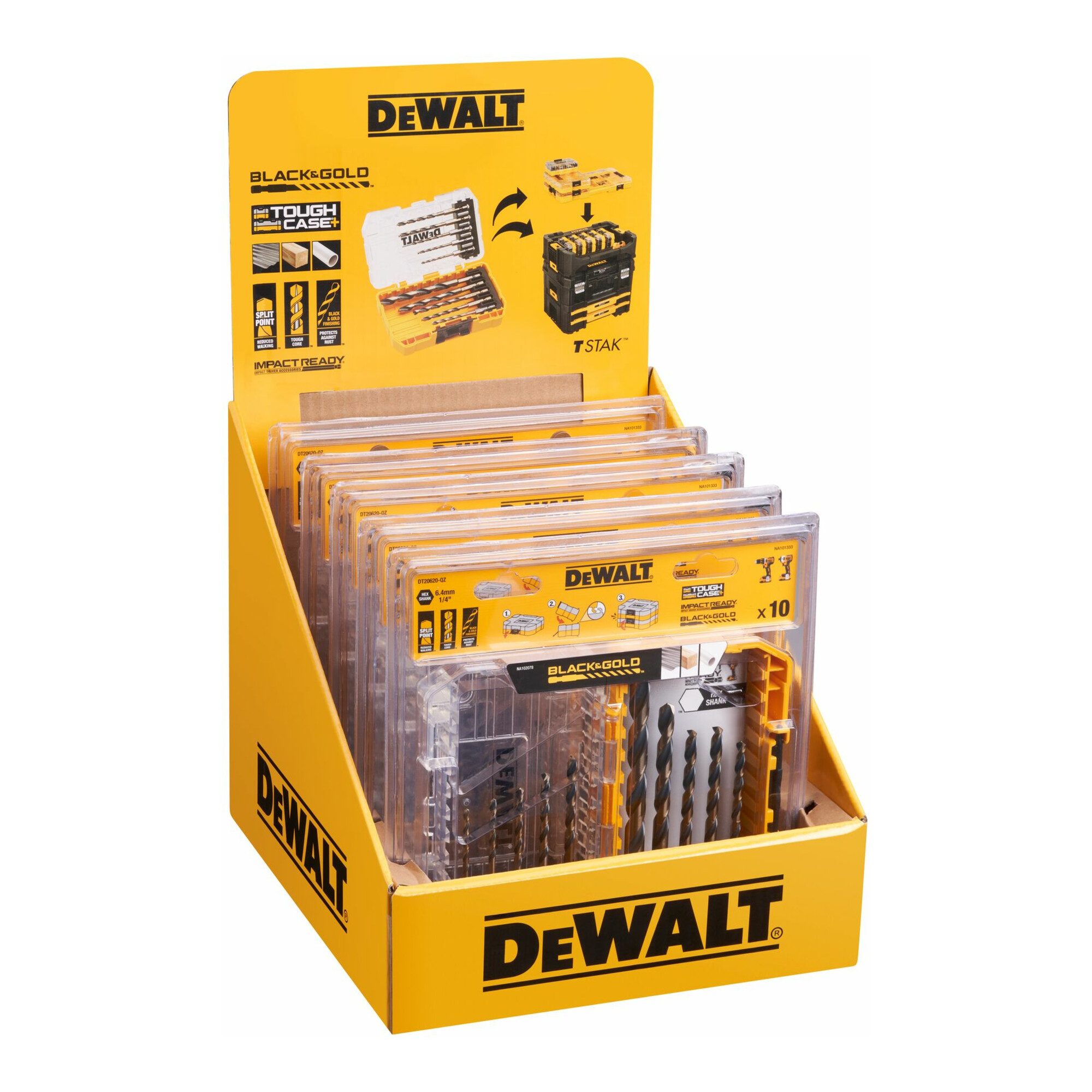 DeWalt Metallbohrer DEWALT Metallbohrer-Set HSS-G 10-tlg. Sechsk.