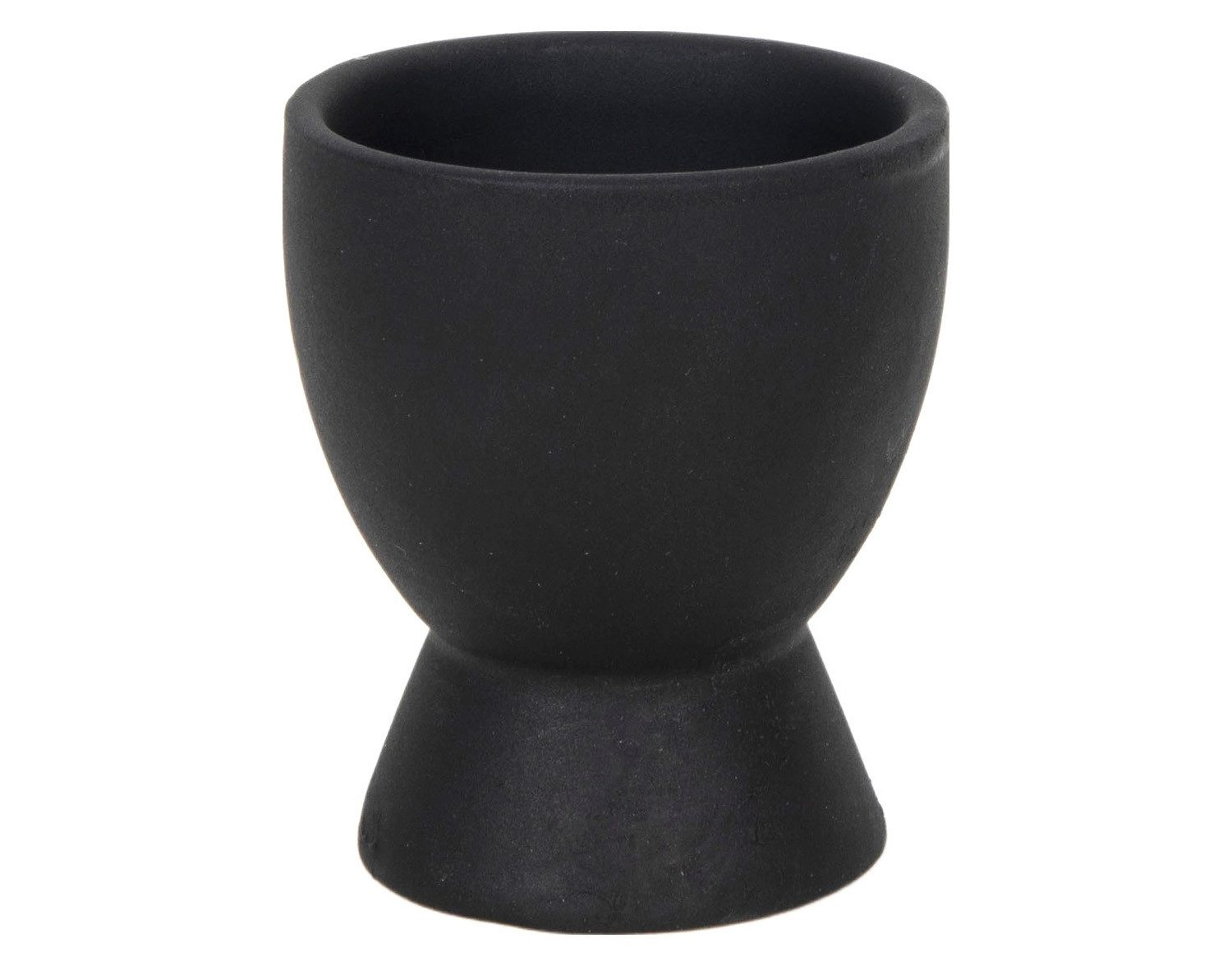HIT Trading Eierbecher BRUNCH, Ø 6 cm, H 8 cm, Schwarz matt, (1-tlg), Steingut