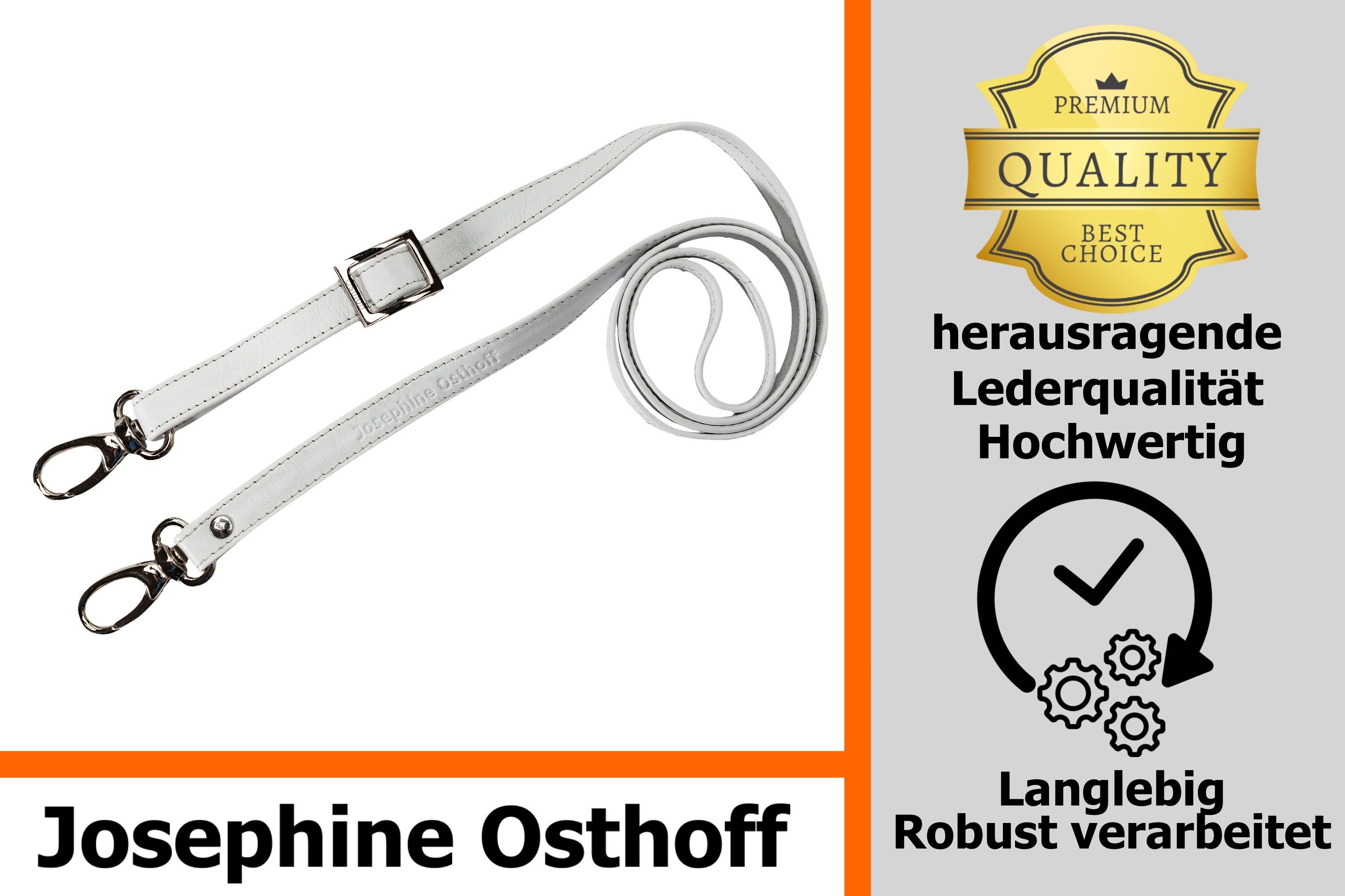 Josephine Osthoff Schulterriemen Schulterriemen 2 cm weiß/athrazit