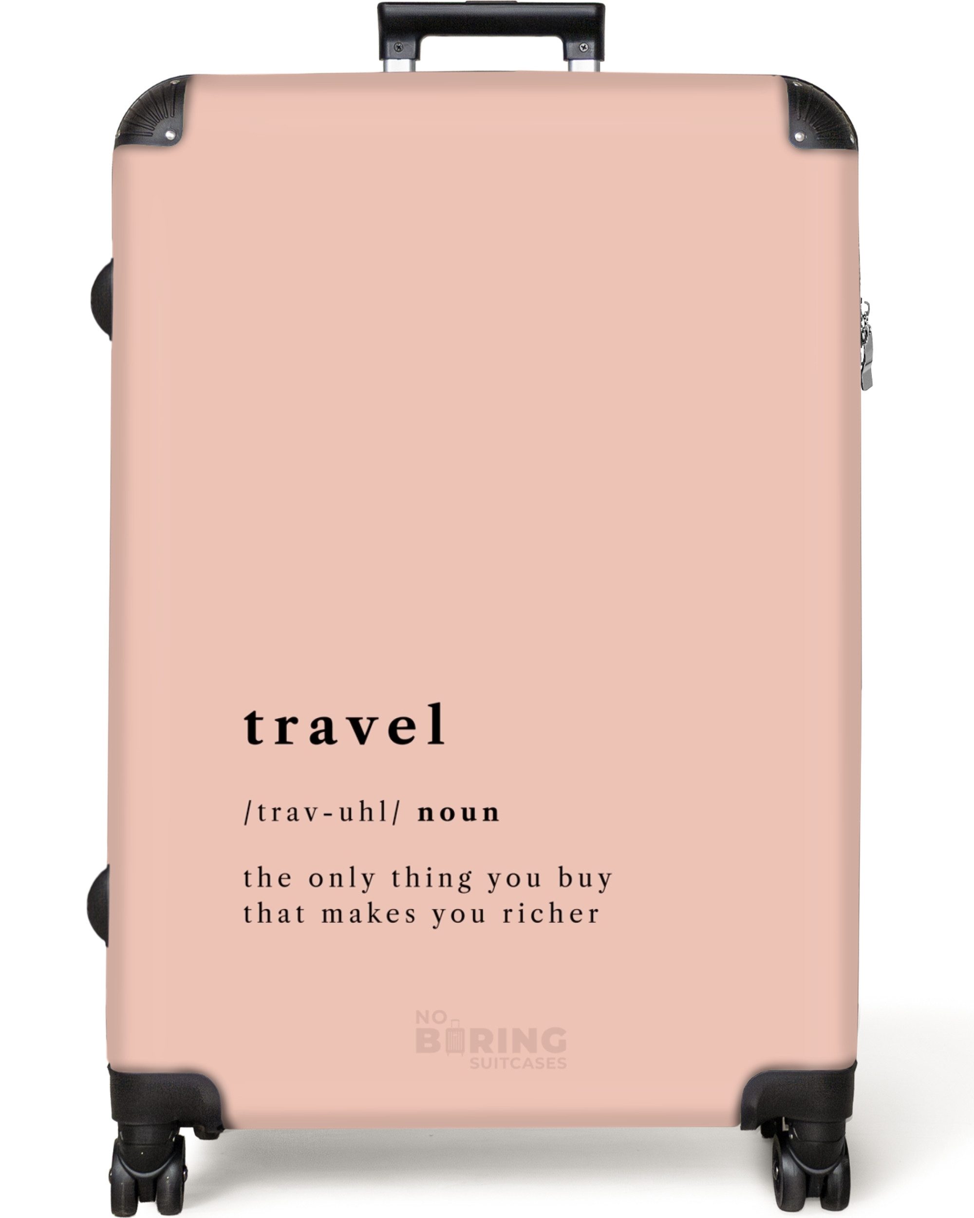 NoBoringSuitcases.com© Hartschalen-Trolley Rosa mit 'Reise'-Definition 77 günstig online kaufen
