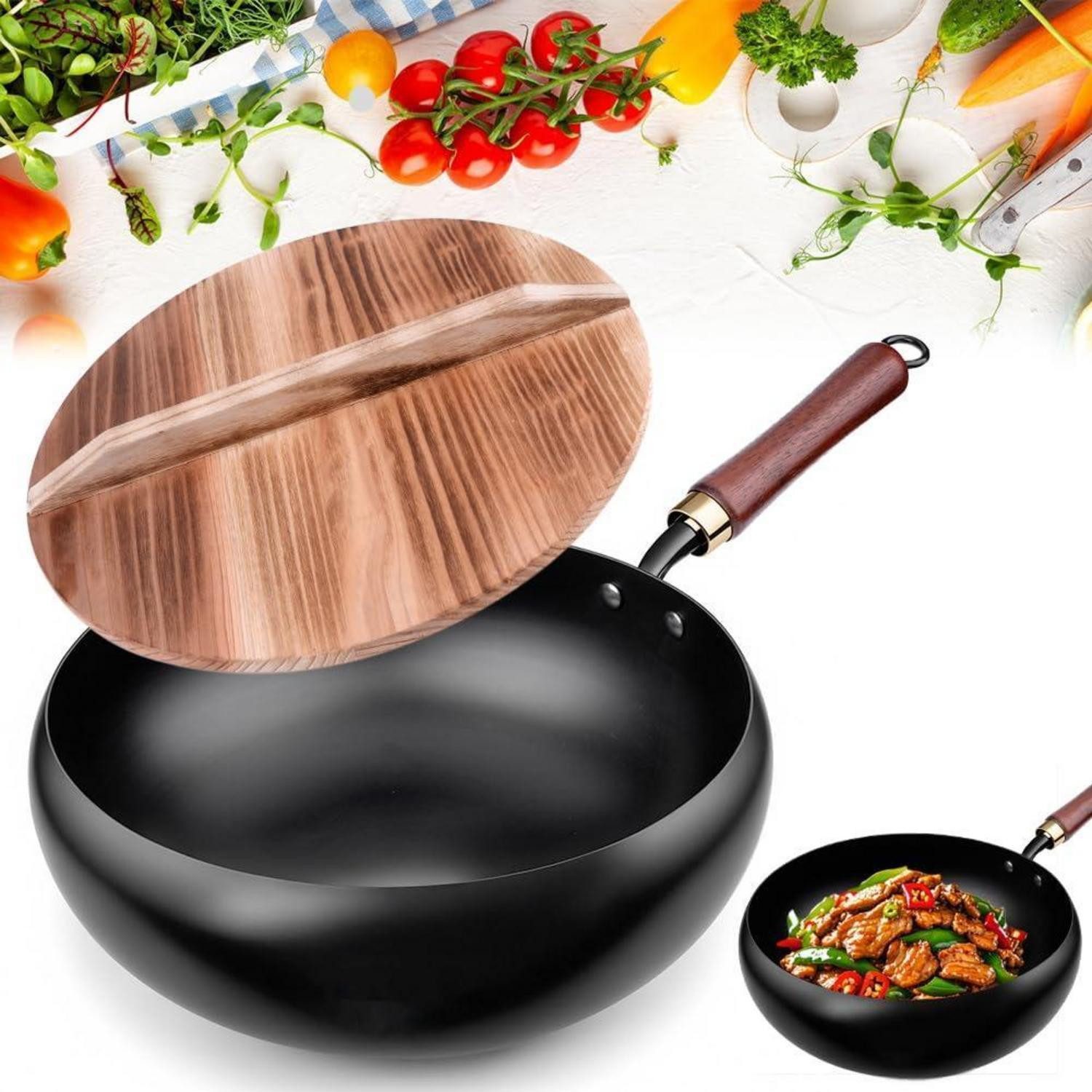 LuxusKollektion Bratpfanne Eisenpfanne 26,5cm unbeschichtet Quixion