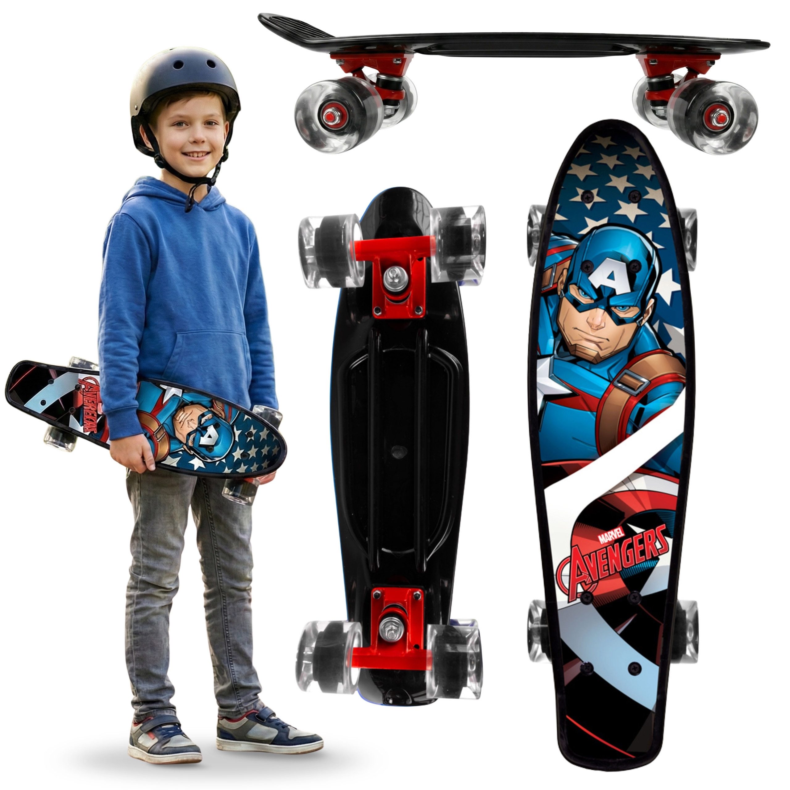 Skateboard DISNEY MINNIE Kinder-Fish-Skateboard 55 cm, rutschfest, 20–50 kg