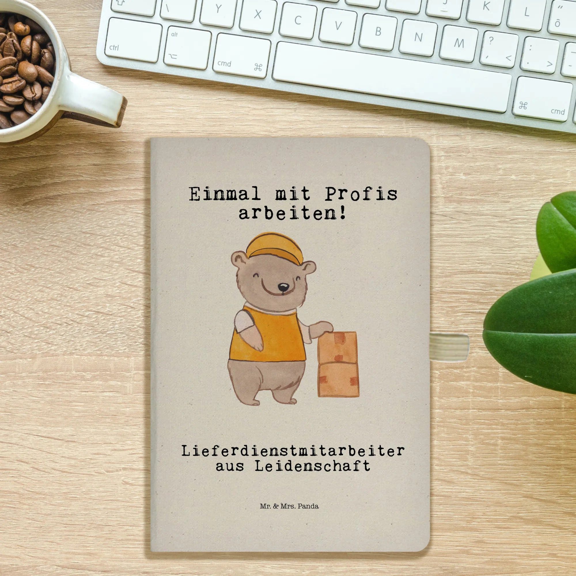 Thumbnail - Mr. & Mrs. Panda Notizbuch Lieferdienstmitarbeiter Leidenschaft - Transparent - Geschenk, Pizzab Mr. & Mrs. Panda, Flexi...