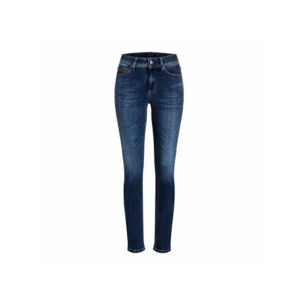 blau regular Slim-fit-Jeans (1-tlg) Cambio