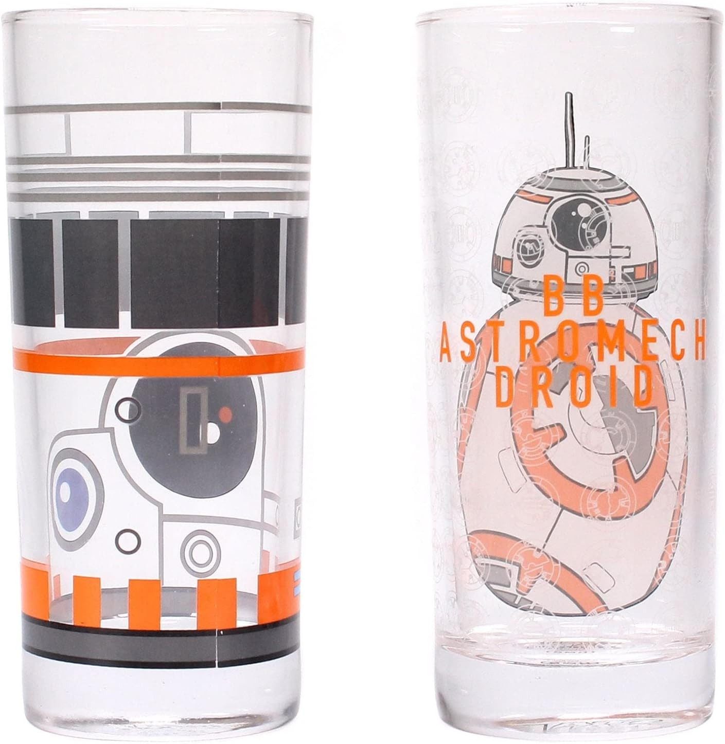 Half Moon Bay Gläser-Set Star Wars Trinkgläser 2er Set BB-8 – Glas Set mit Droiden Motiv, 1-tlg., Star Wars Trinkgläser 2er Set BB-8