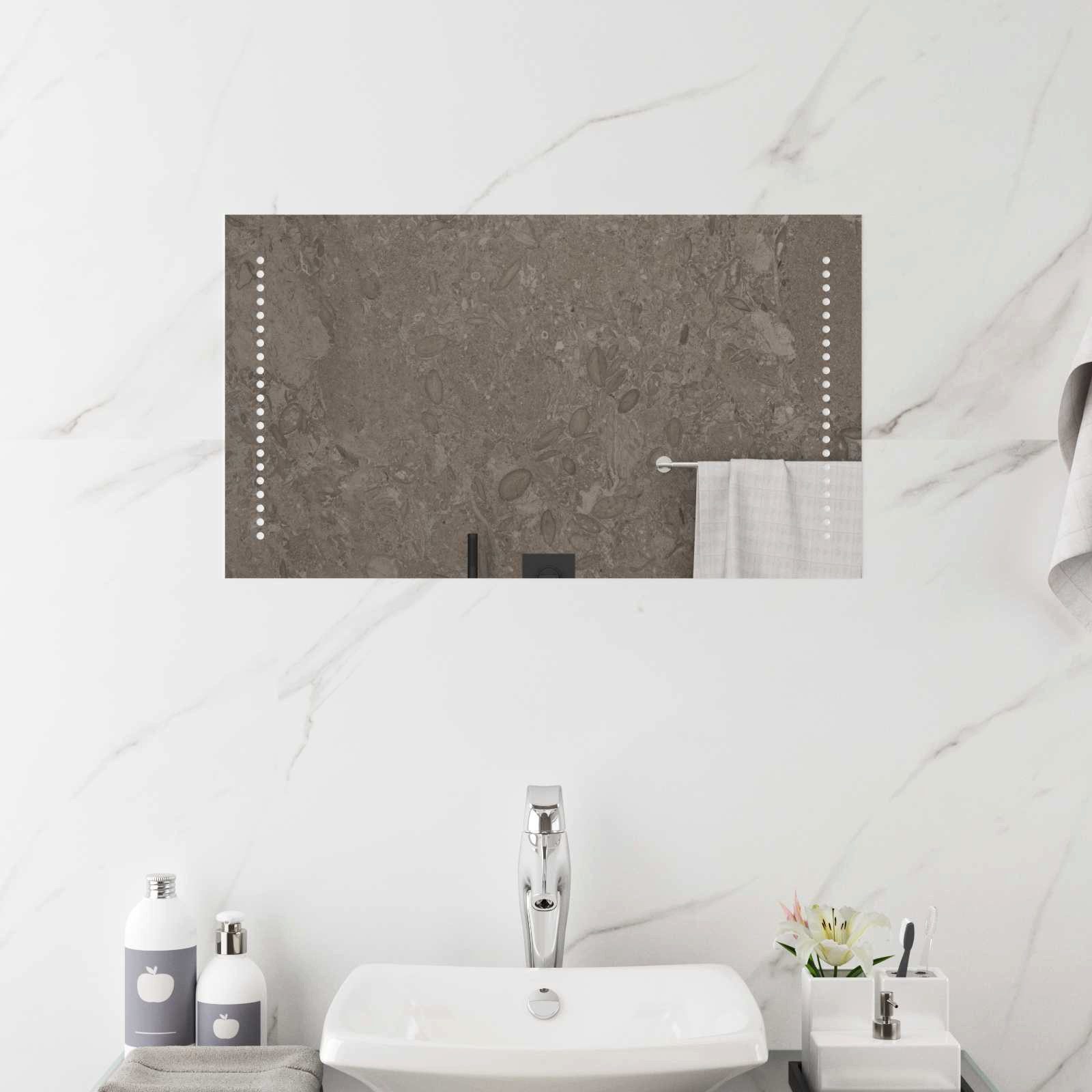 vidaXL Spiegel LED-Badezimmerspiegel Transparent 70 x 40 cm Gehärtetes Glas (1-St)