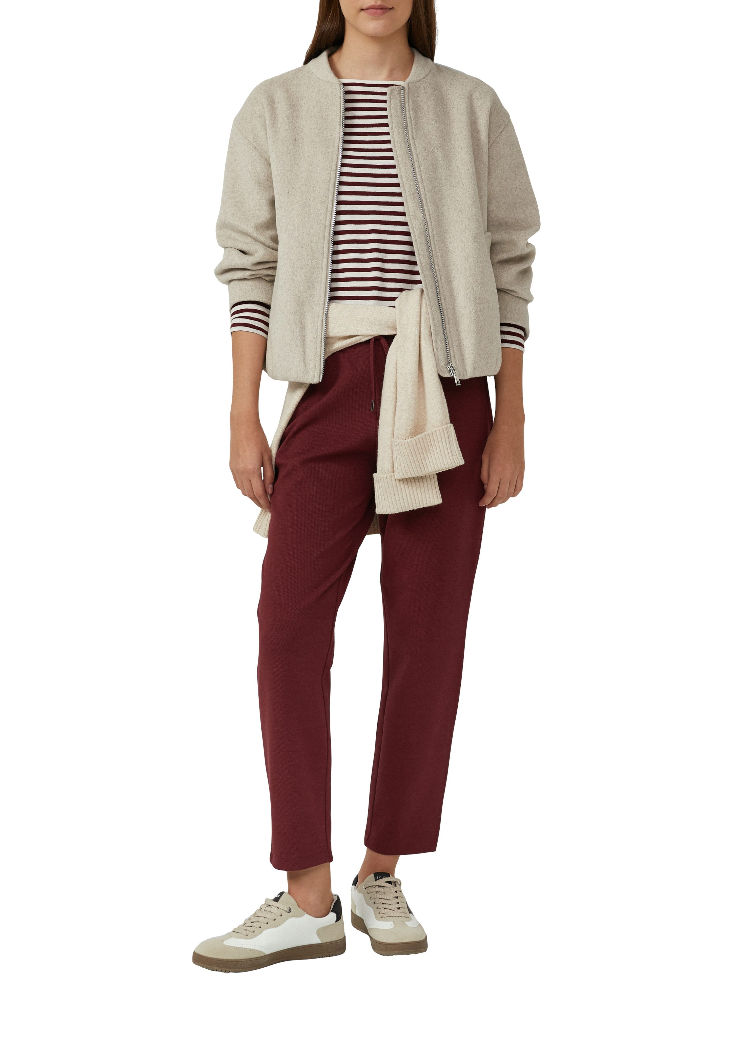 s.Oliver Stoffhose mit elastische Bund und Bindeband günstig online kaufen