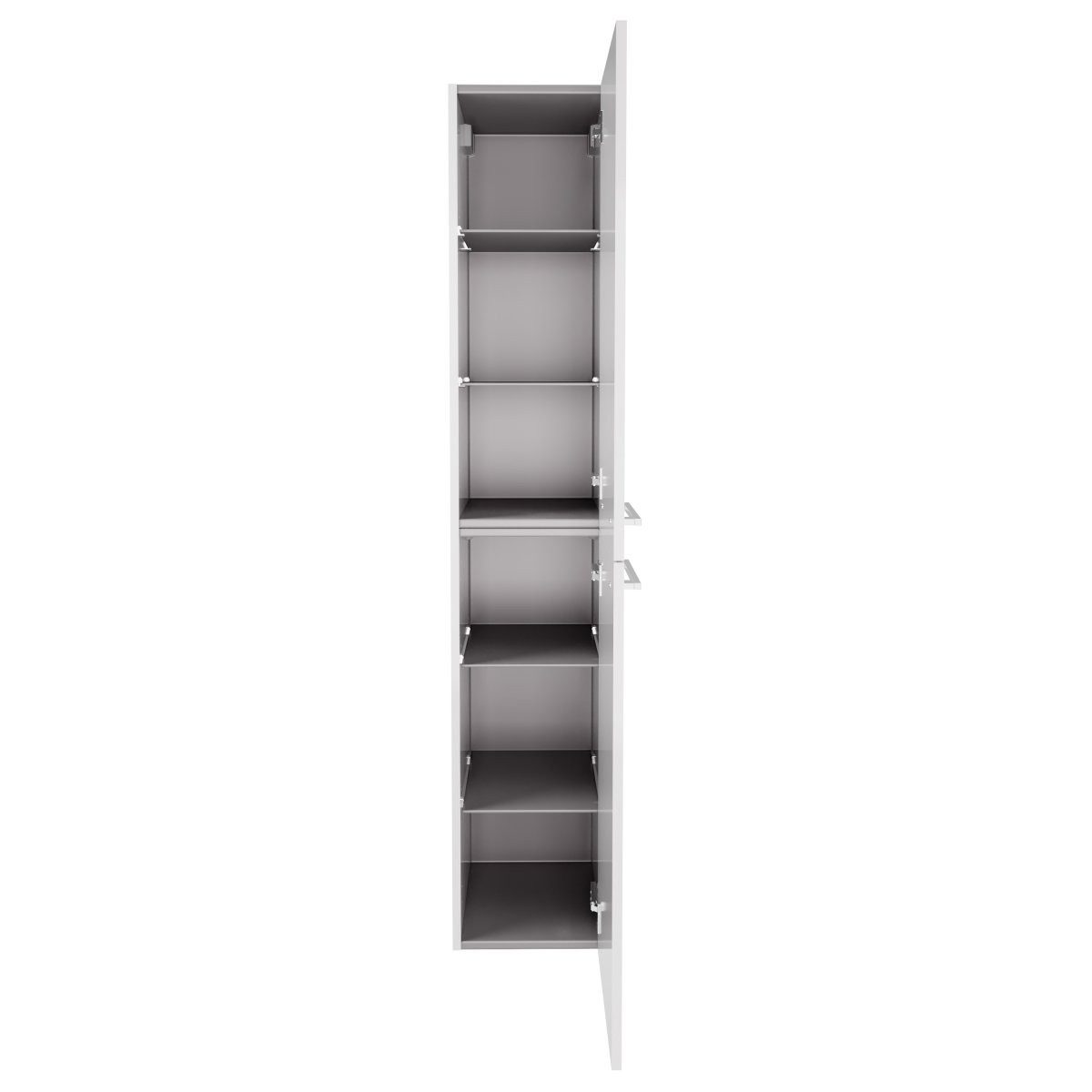 FACKELMANN Hochschrank Verona Hochschrank rechts - Weiß Hochglanz - Weiß Glanz