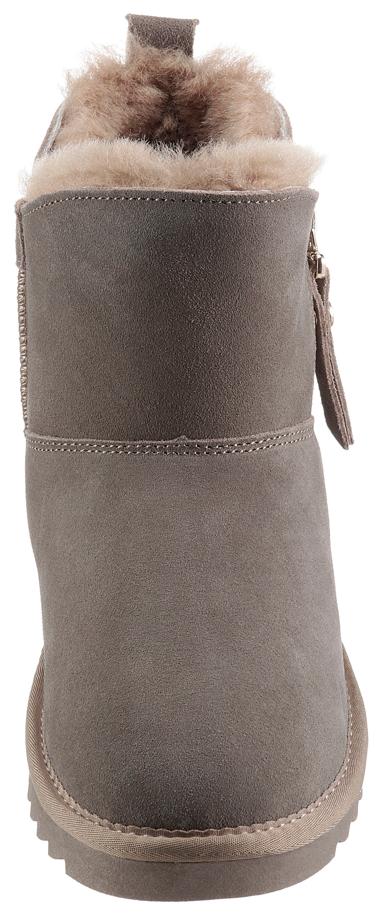 Ara ALASKA Short Zip Winterboots Stiefel aus echtem Lammfell mit Reißverschluss, G-Weite (weit)