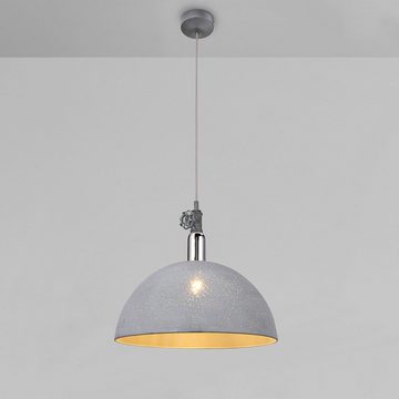etc-shop LED Pendelleuchte, Leuchtmittel inklusive, Warmweiß, Decken Pendel Hänge Lampe Leuchte Metall Grau Chrom Antik Wohn