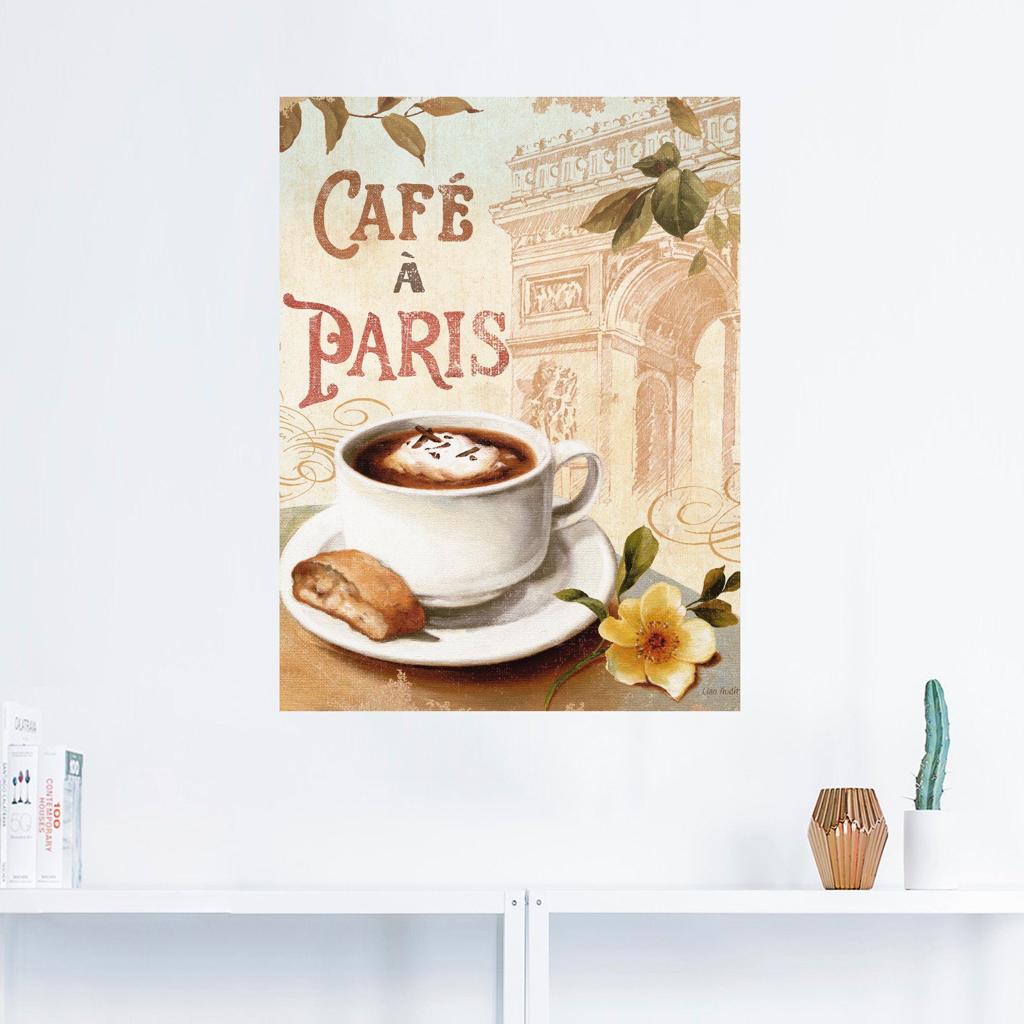 oder Größen Kaffee (1 St), in Wandaufkleber Europa in Leinwandbild, als versch. I, Artland Poster Getränke Wandbild
