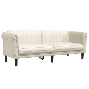 vidaXL Sofa Sofa 3-Sitzer Creme Samt