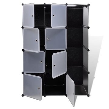 vidaXL Kleiderschrank Kleiderschrank Modularer Schrank mit 9 Fächern 37115150 cm Schwarz und