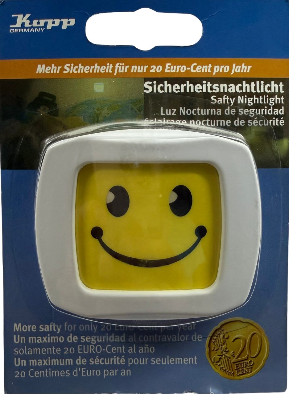 DIW Nachtlicht Wunderschönes Sicherheitsnachtlicht mit Smiley, LED Nachtlicht, LED fest integriert, bunt, Nachtlicht mit Motiv