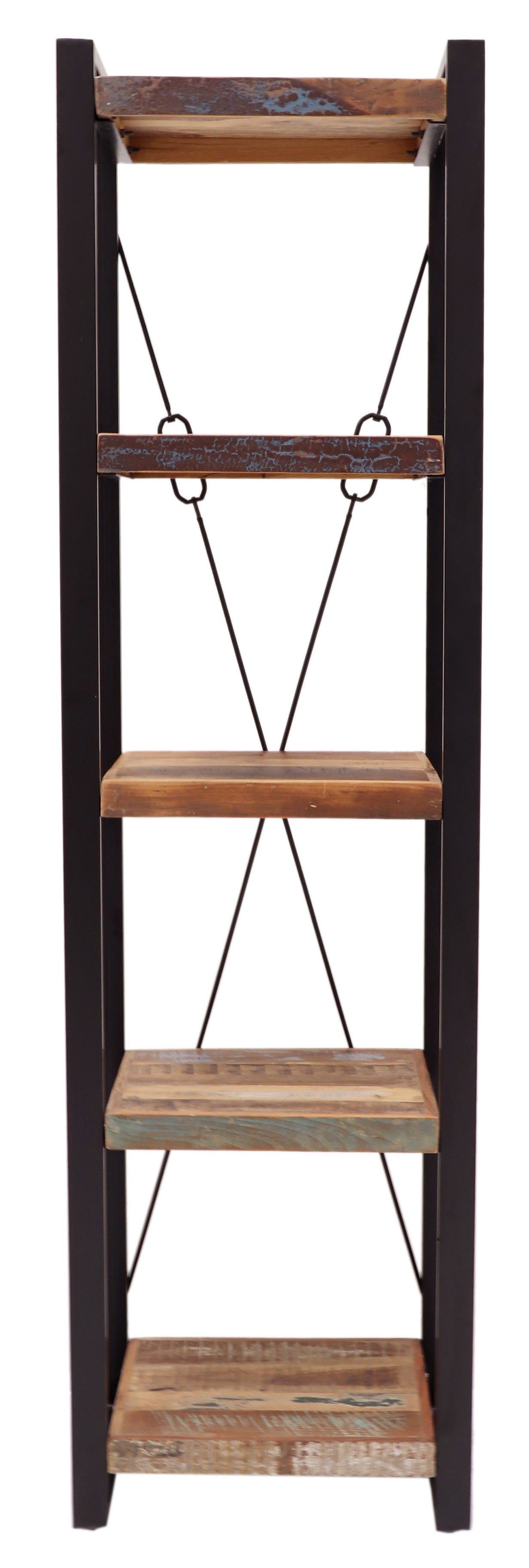 Indischesmoebelhausde Bücherregal Bücherregal Retro 60x200x35 aus recyceltem Mangoholz