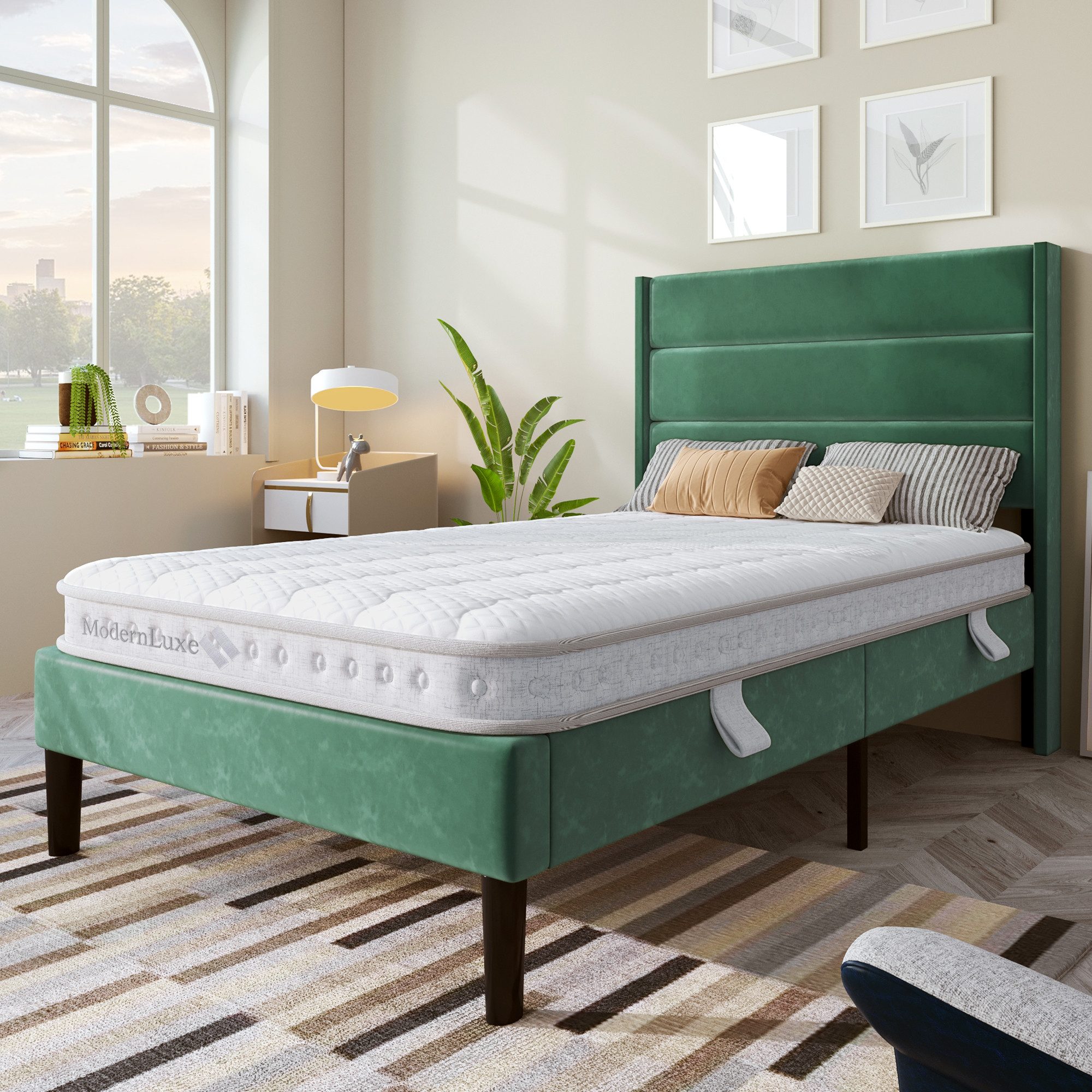 Taschenfederkernmatratze H3, Hybrid-Matratze mit Kaltschaum, Celya, 10 cm hoch, (1 Matratze inklusive, Ergonomische Orthopädische Rollmatratze), für Schlafsofa, Klappbett und Gästebett, Atmungsaktiv