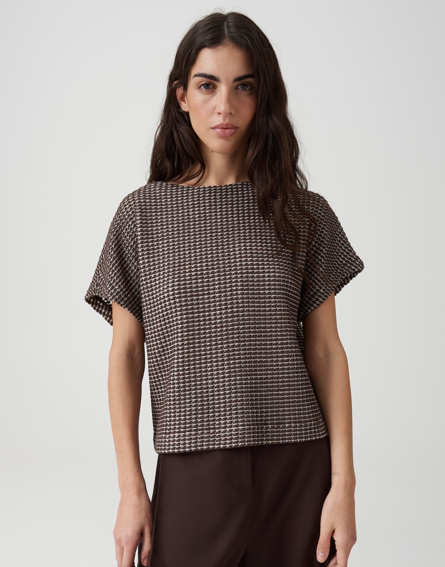 OPUS Sweatshirt mit 3D-Struktur Formstabiler Look mit cleaner Linienführung