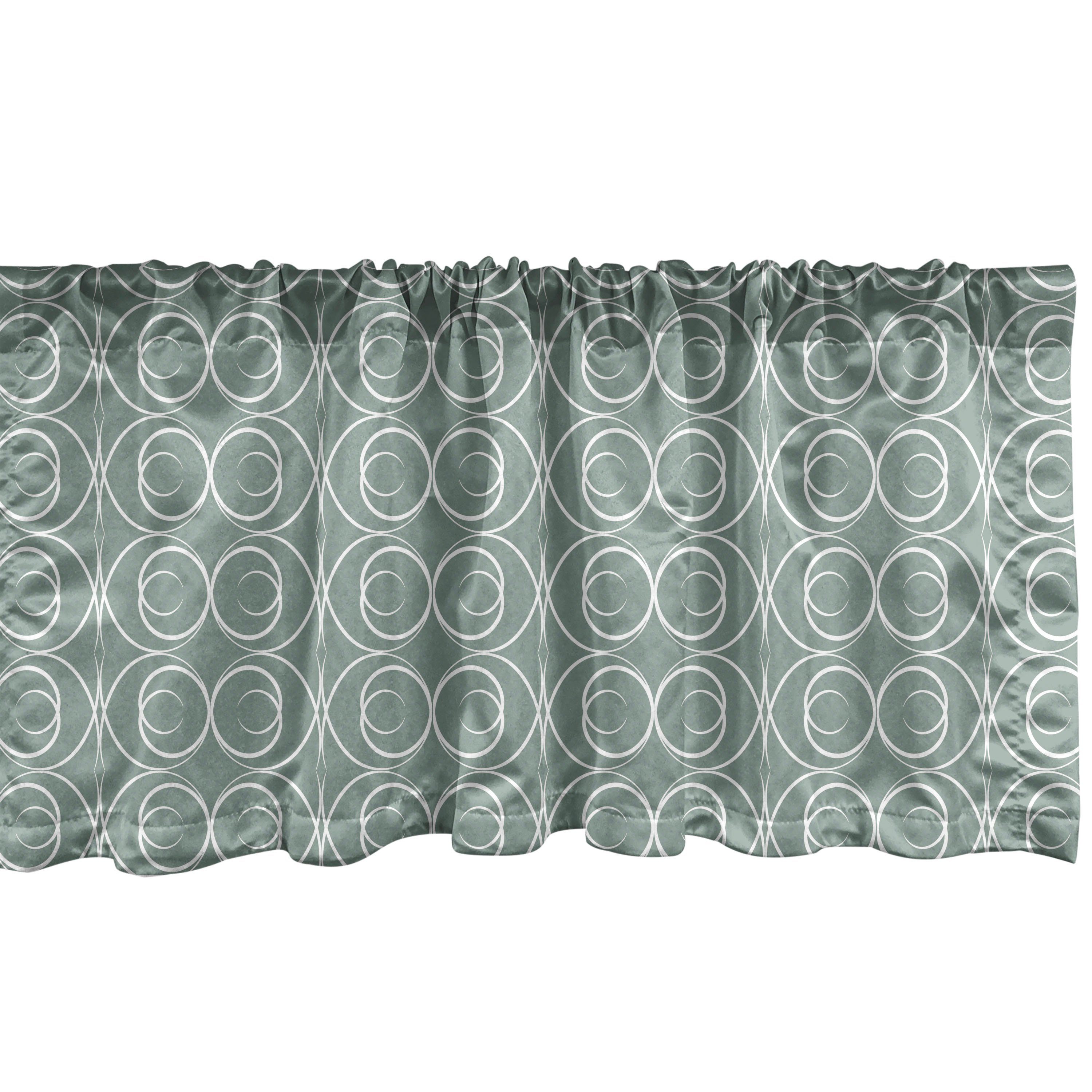 Scheibengardine Vorhang Volant für Küche Blumen mit Schlafzimmer Abakuhaus, Microfaser, Dekor Retro zarte Stangentasche