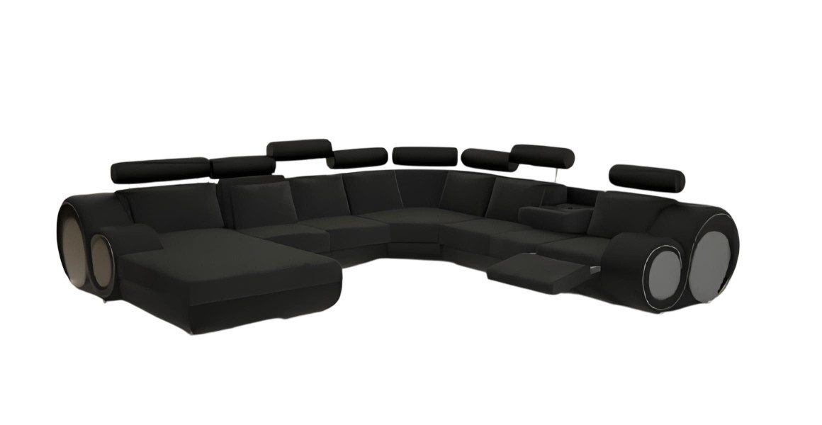 Xlmoebel Wohnlandschaft Designer U-Form Sofa mit USB-Anschluss und Polsterung, 1 Teile, Hergestellt in Europa