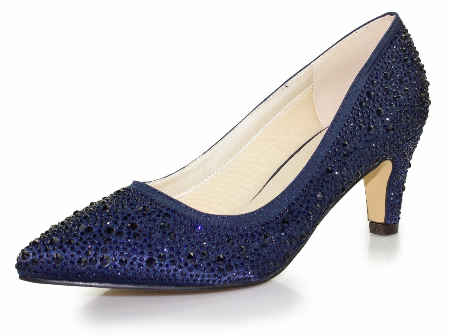 White Lady 925 zirkonia Satin-Strass - Brautschuhe Pumps