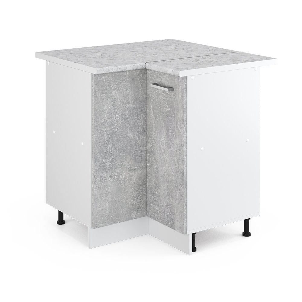 Vicco Schranksystem R-Line, Beton/Weiß, 75.6 cm günstig online kaufen