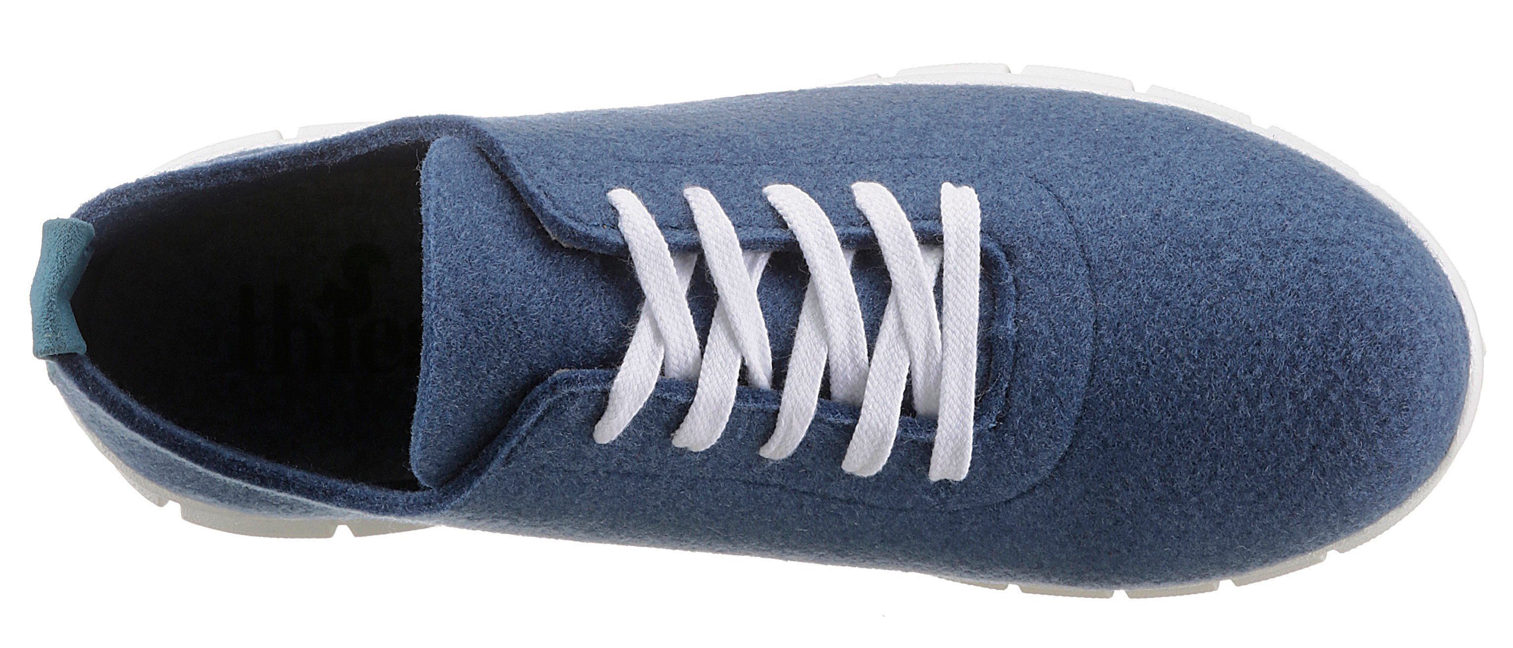 Obermaterial thies blau recyceltem aus Sneaker