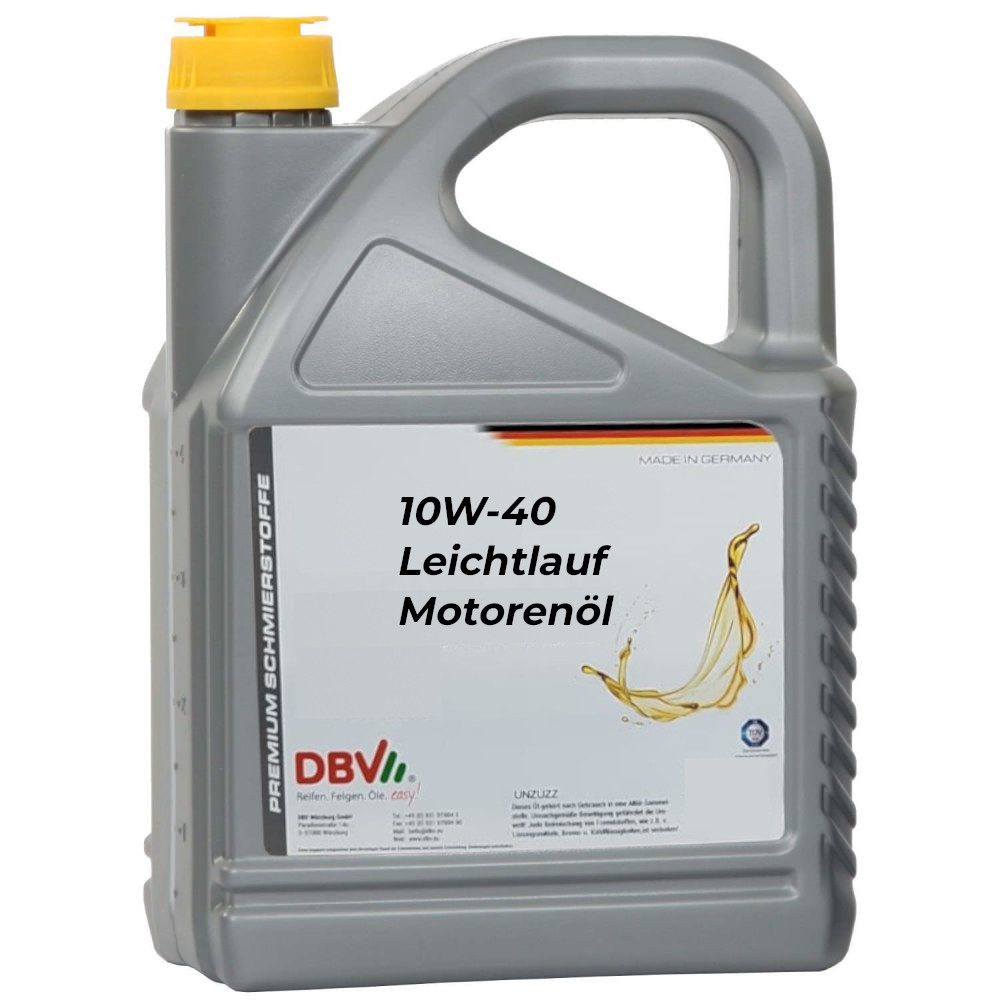 DBV Motoröl 10W/40 DBV-Leichtlauf-Motorenöl 4 x 5-Liter-Kanne