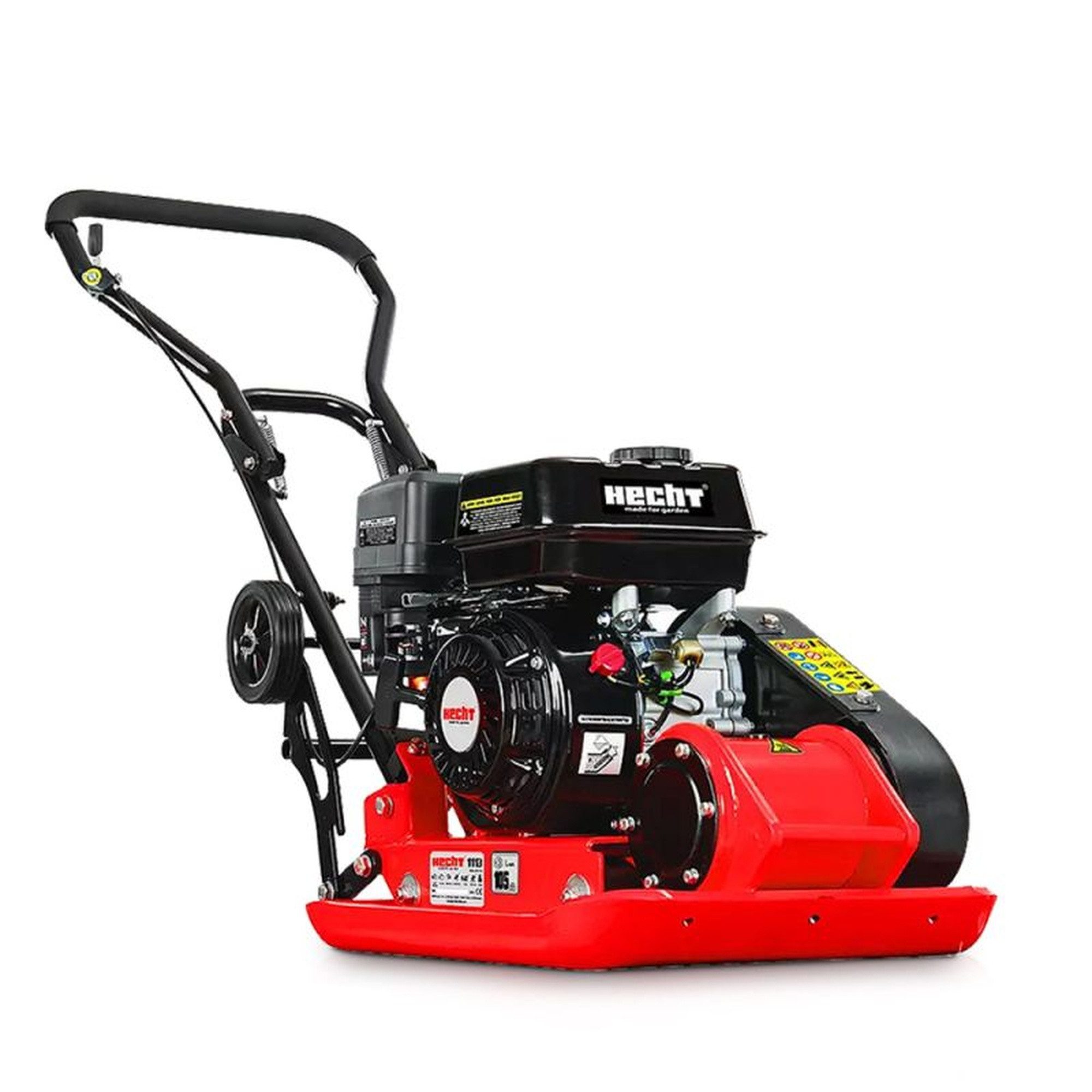 Hecht Rüttelplatte 1113, max. 5500 vpm, (LxB) 42x55 cm, 550x420mm, 4,8kw/6,5PS, Mit Gummischutzmatte und Transporträdern