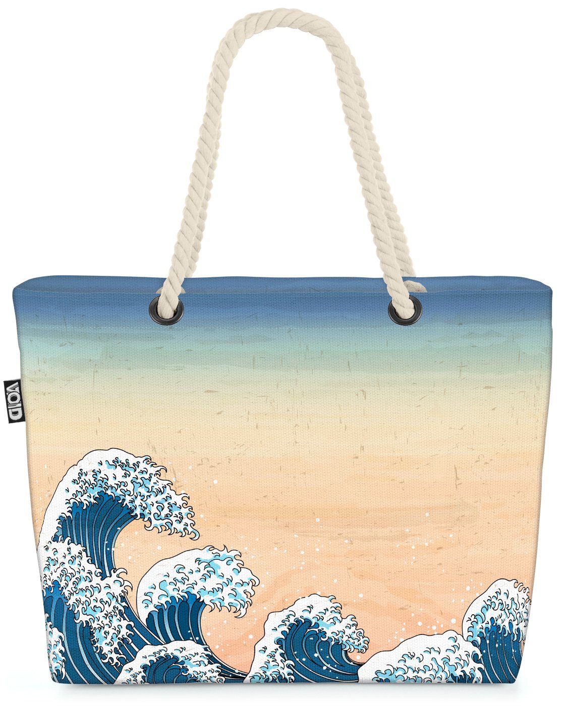 Meer Mittelmeer Beach Japanisches See japanisch Strandtasche Baden (1-tlg), Schwimmen VOID Wellen Meer Bag