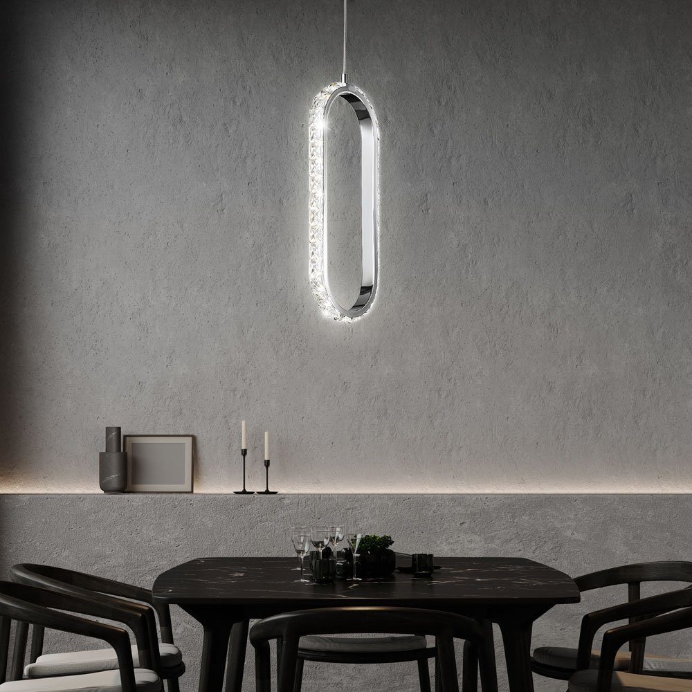 WOFI LED-Hängeleuchte, LED-Leuchtmittel fest verbaut, Warmweiß, Kristall Pe günstig online kaufen