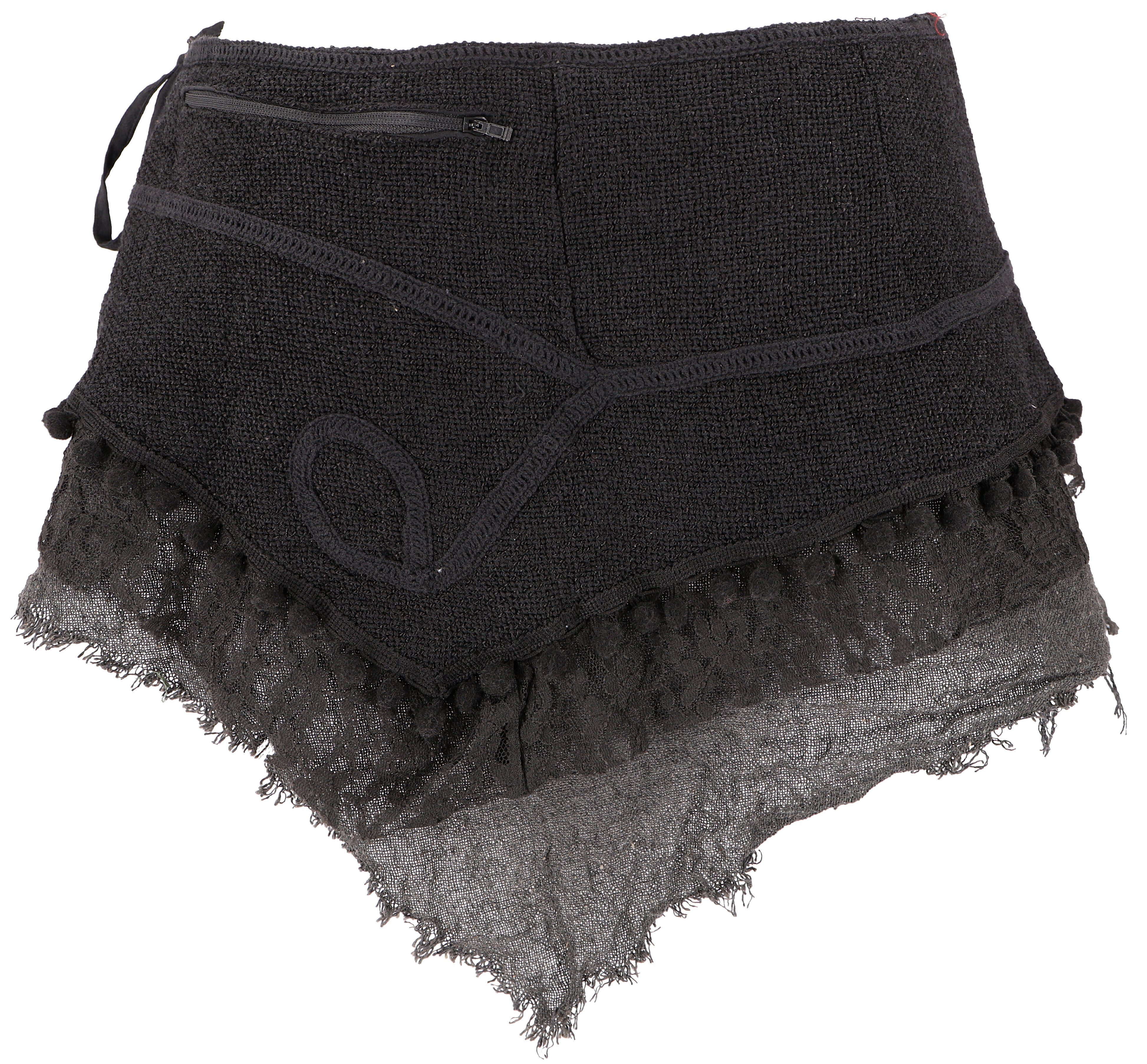 Guru-Shop Minirock Goa Cacheur mit Spitze, günstig online kaufen