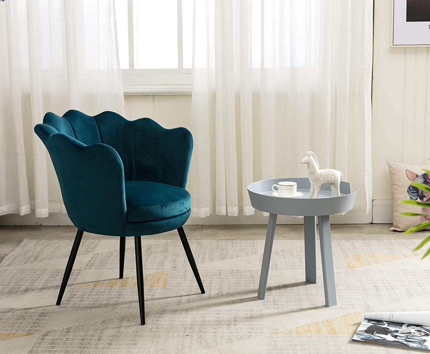 WAHSON OFFICE CHAIRS Loungesessel Sessel Weicher Samt Armlehnstuhl