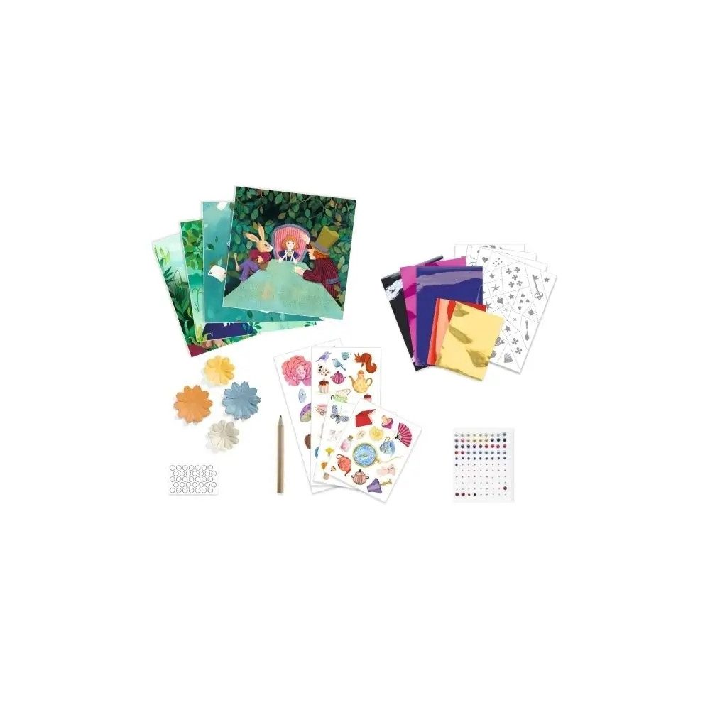 DJECO Sticker Sticker-Märchen: Im Wunderland
