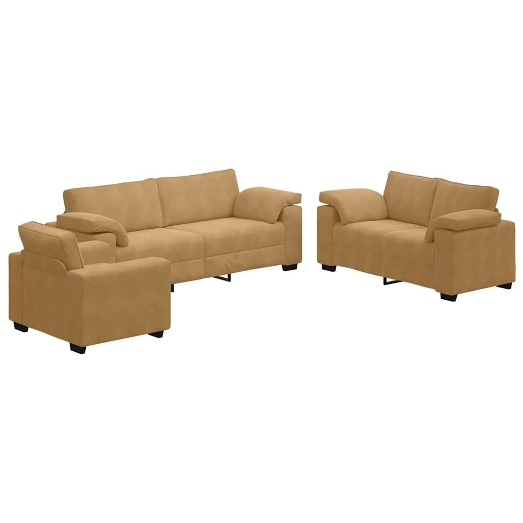vidaXL Sofa 3-tlg. Sofagarnitur mit Kissen günstig online kaufen