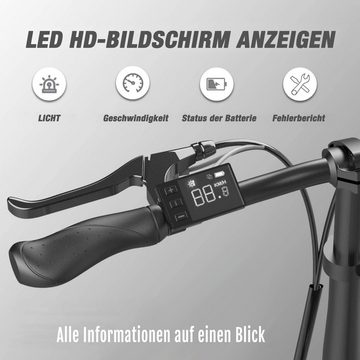 HITWAY E-Bike 16 Zoll, 250W Wartungsfreie bürstenlose Motor, 280 Wh Akku, Elektrofahrrad Klapprad Ebike Elektrofahrräder Faltrad