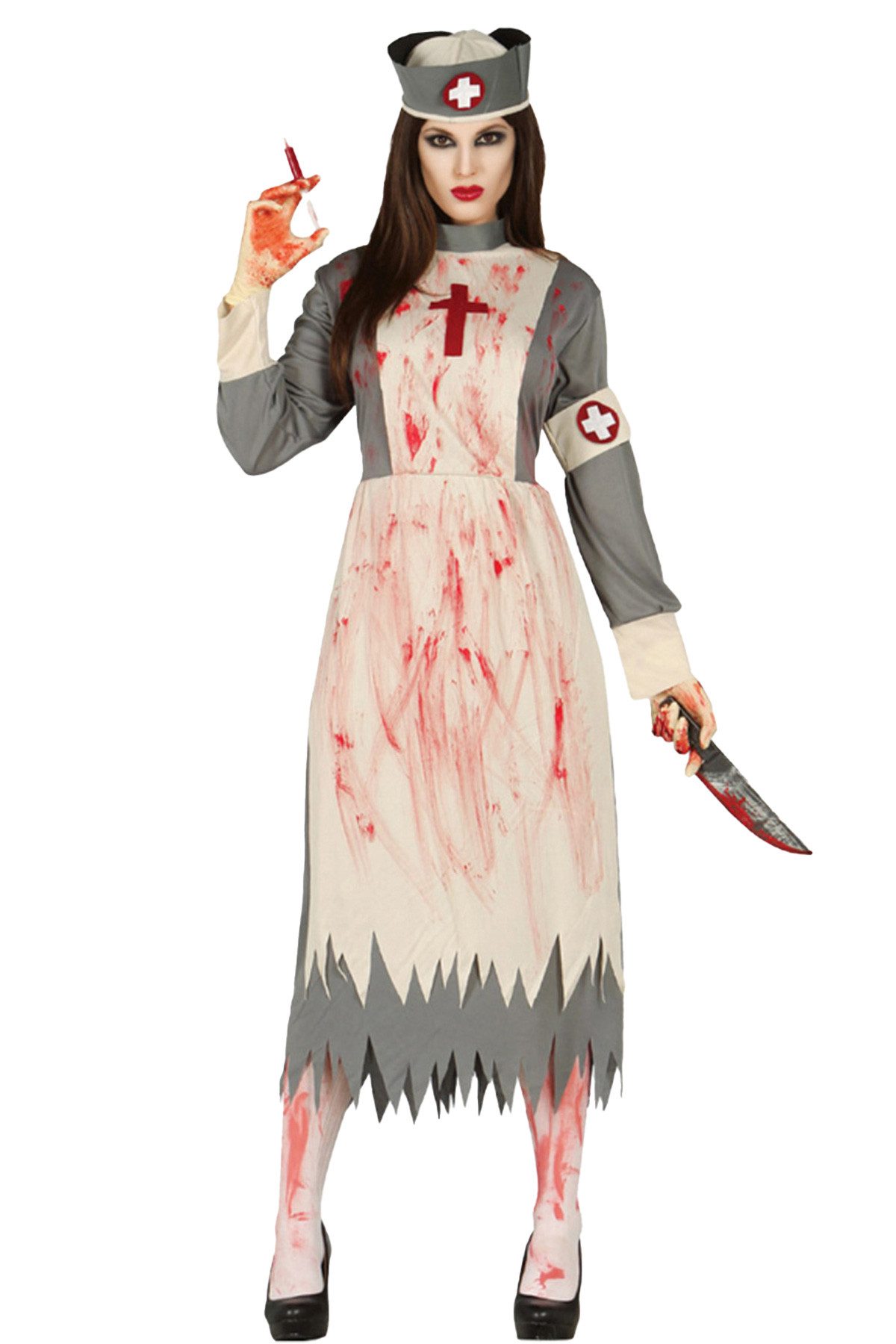 CHAKS Hexen-Kostüm Zombie Krankenschwester Damen Kostüm 'Bloody Nurse