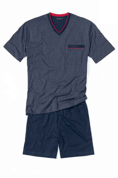 GÖTZBURG Shorty Bronx (Set, 2 tlg) Schlafanzug, kurzer Pyjama mit V-Ausschnitt, auch in Übergrößen