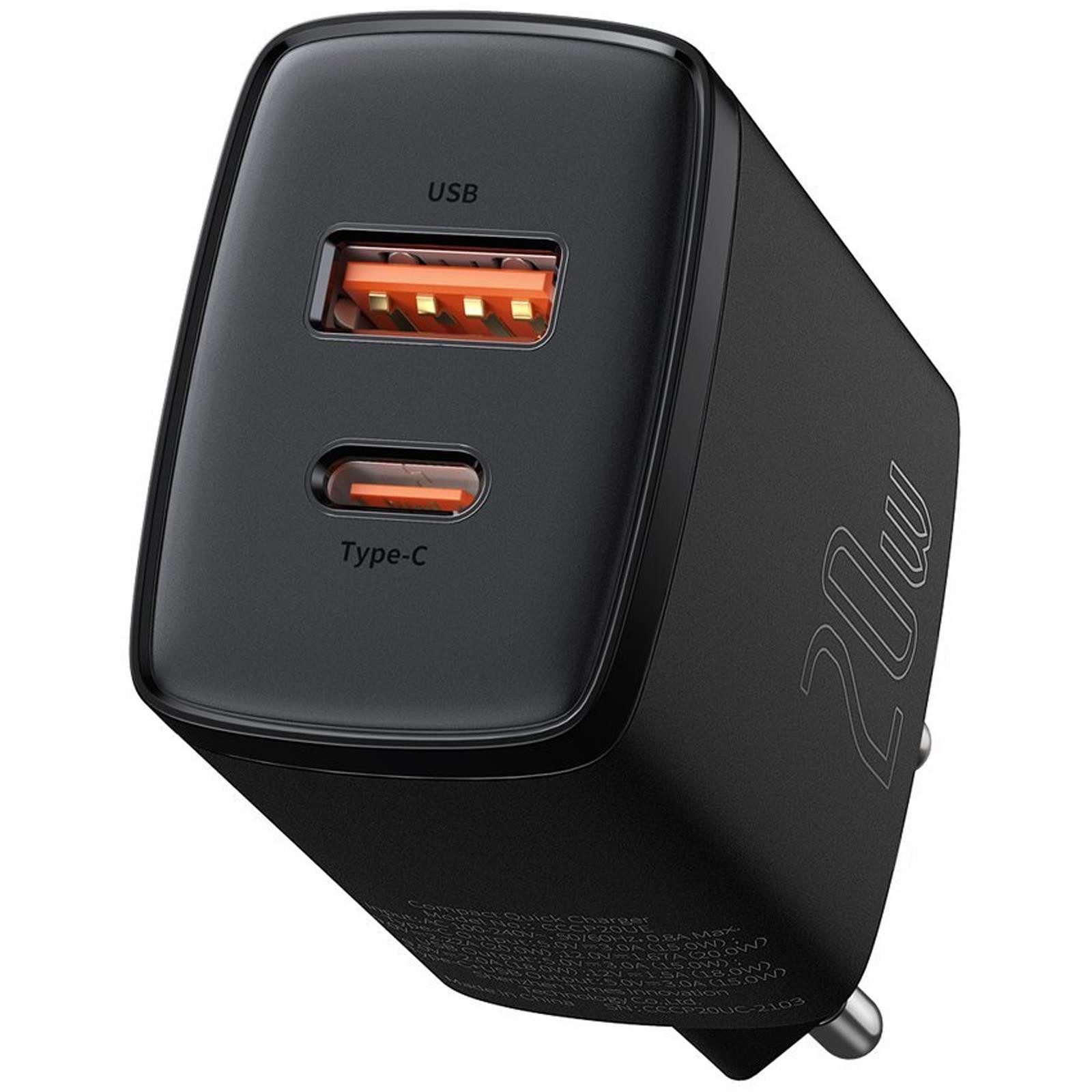 hoco. CCXJ-B01 Smartphone-Ladegerät (3000 mA, EU Netz Lade Stecker Ladegerät Charger USB A C Dual Charge)