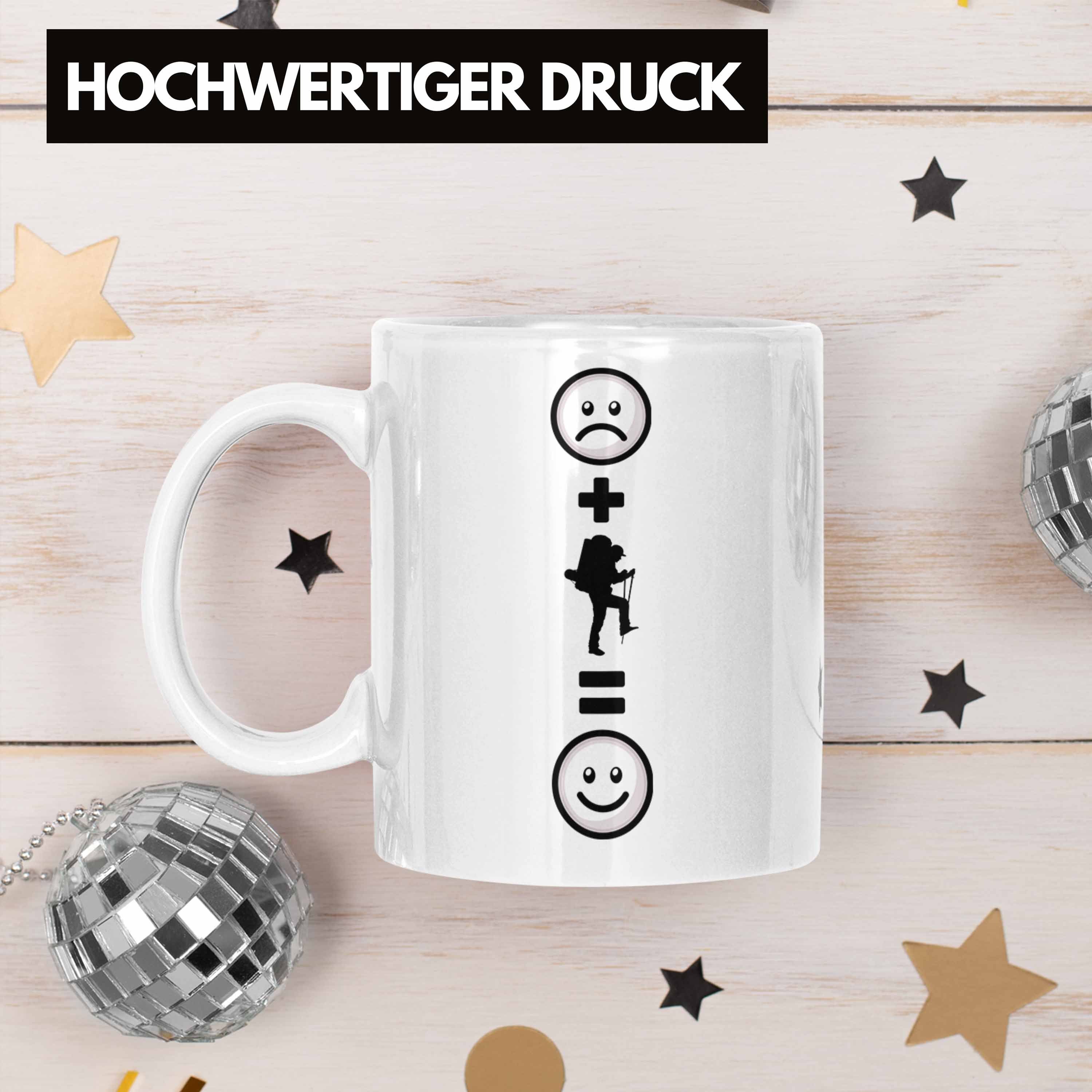 Trendation Weiss Wandern Wanderer :(Wandern) Berge Tasse Geschenk Lustige für G Tasse